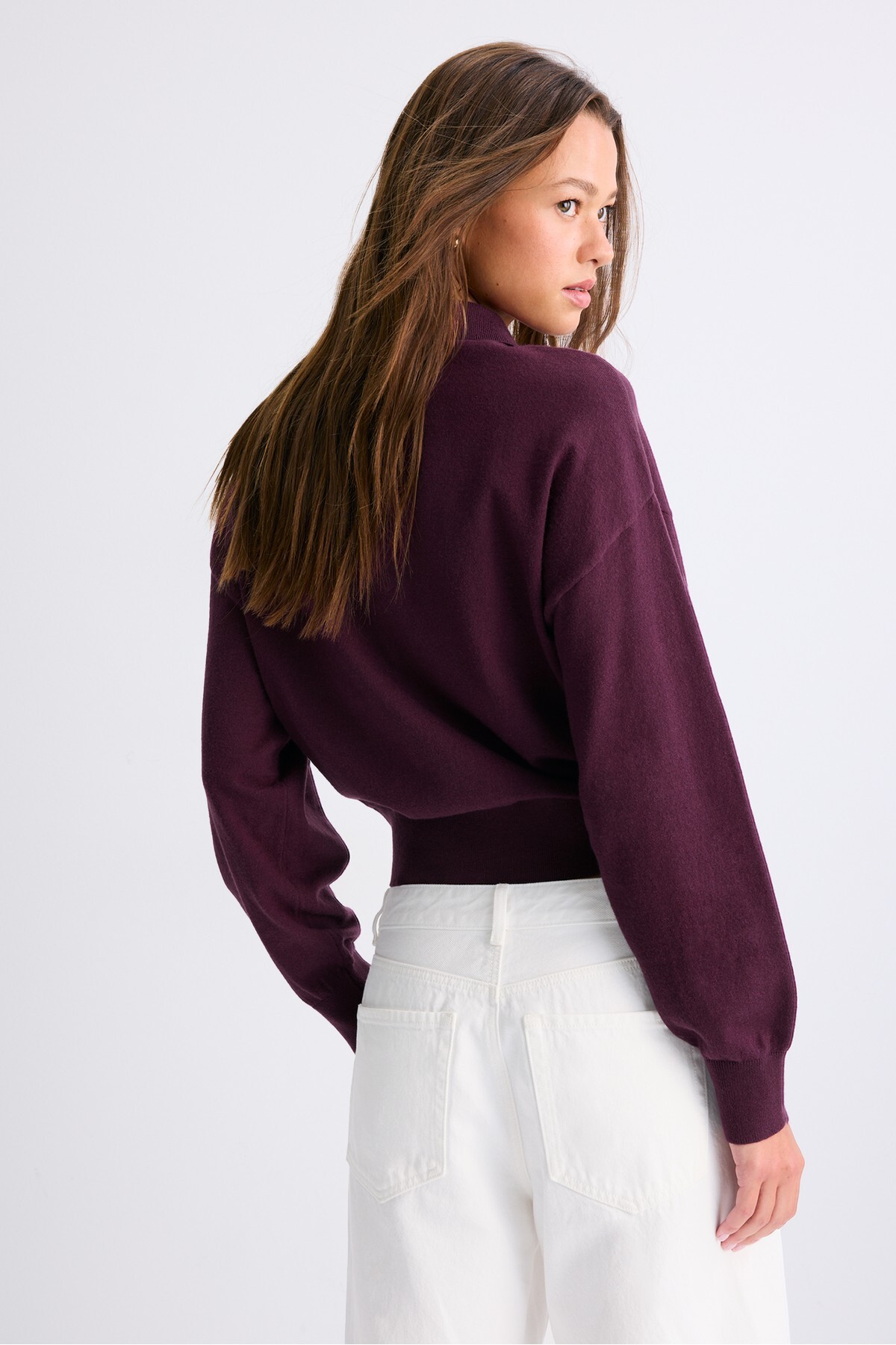 Stradivarius Polo yaka triko kazak görsel 2