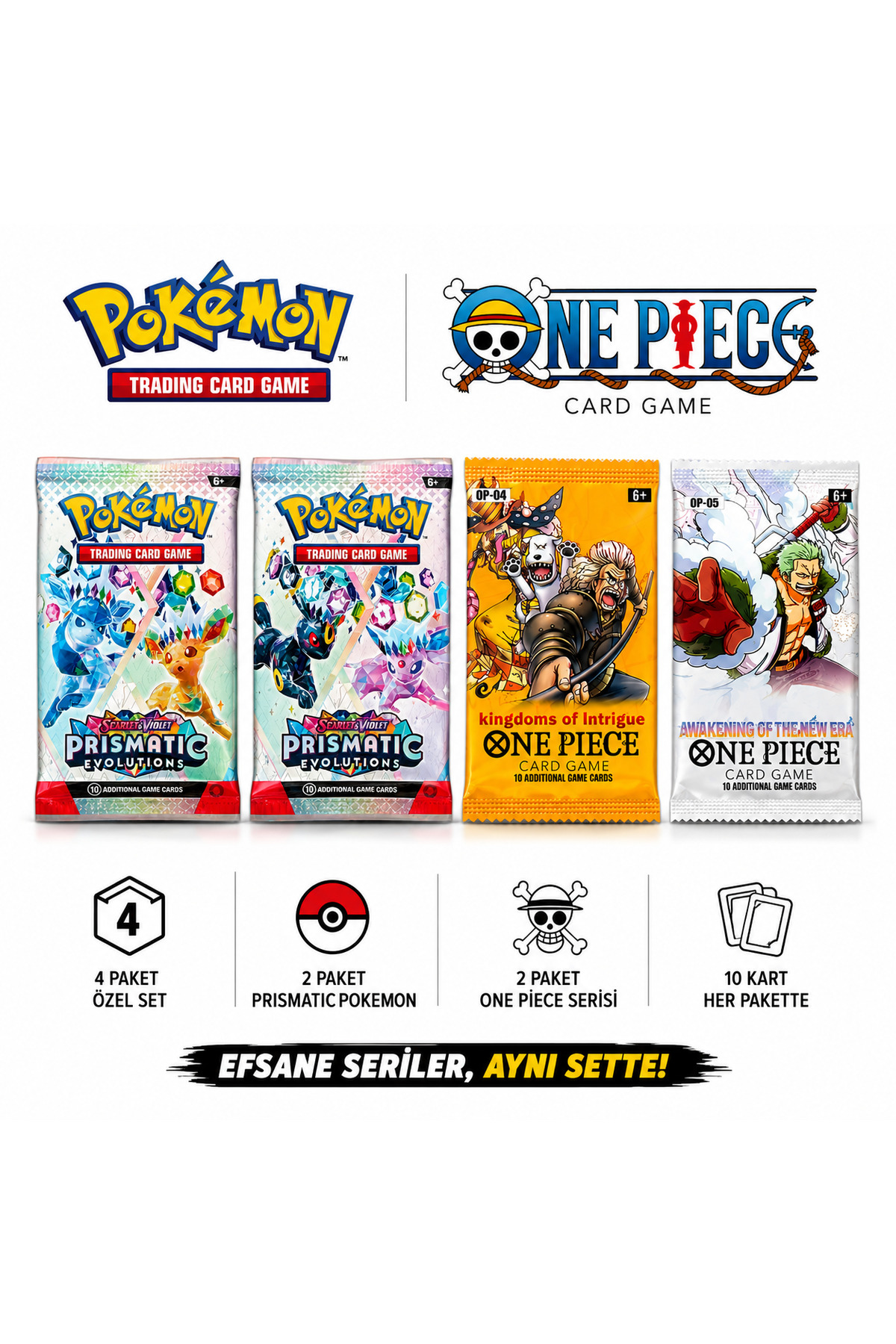 CANTEX TECH POKEMON PRISMATİC EVOLUTİONS AND ONE PİECE OP SERİES 4