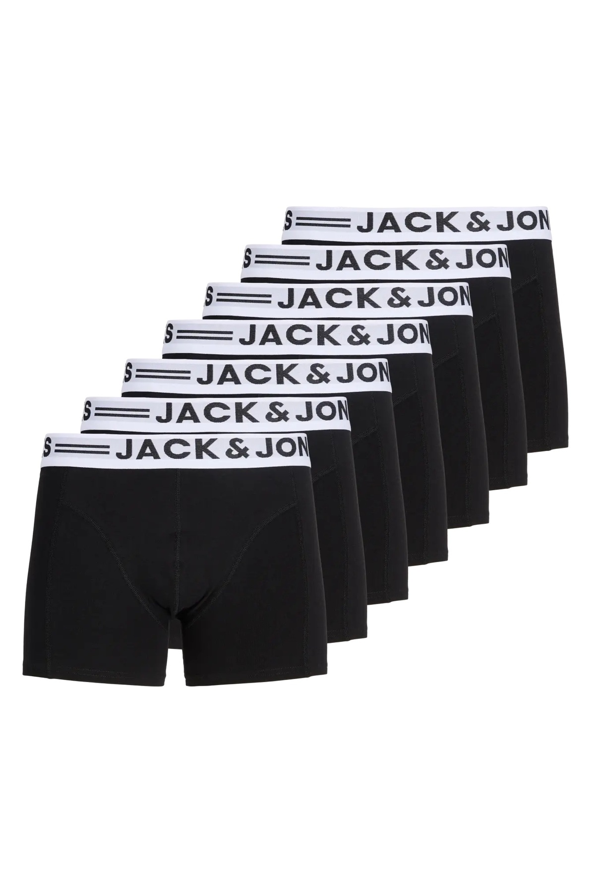 شورت بوکسور مردانه بسته 7 عددی Jacsense مشکی جک اند جونز باکسر Jack & Jones