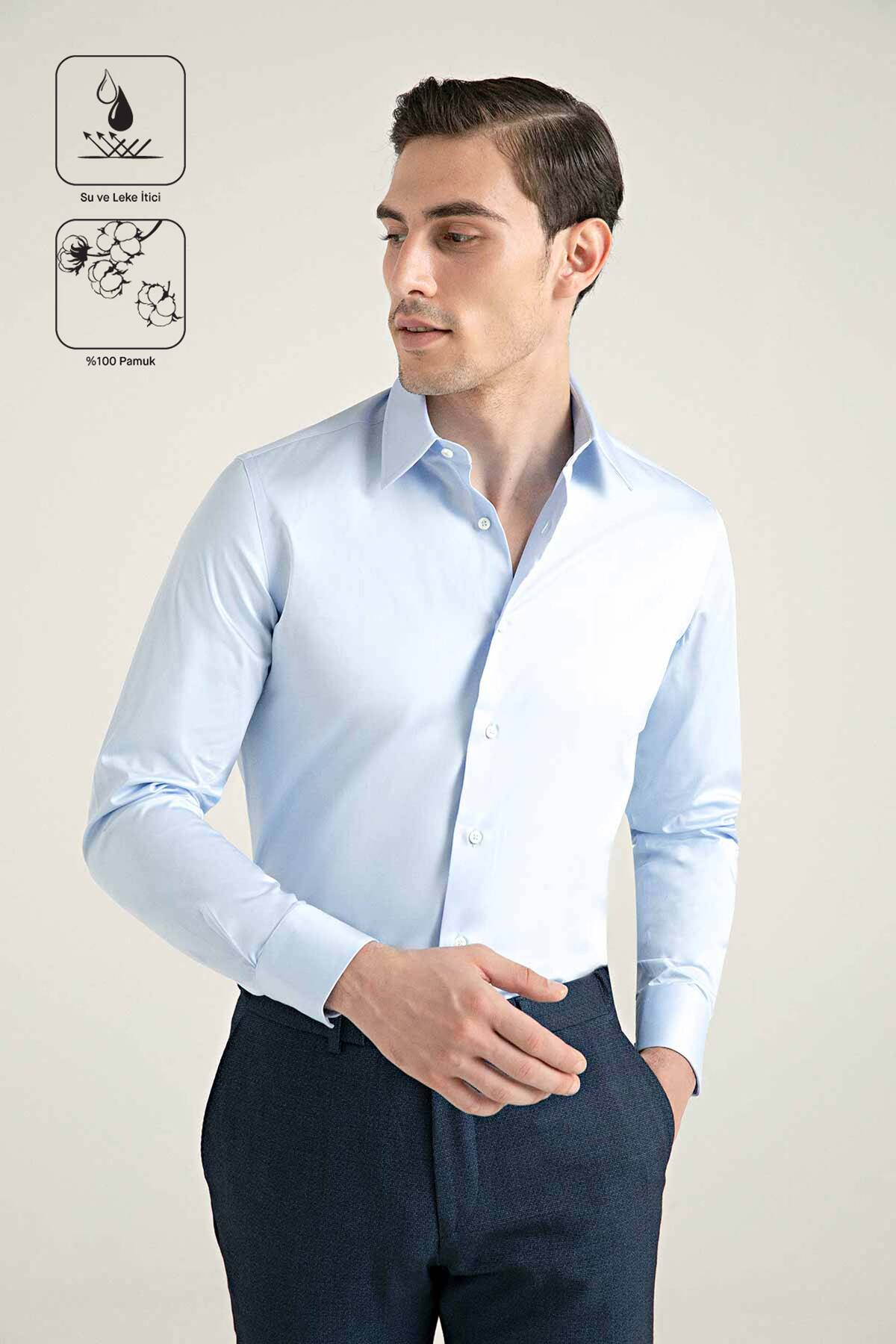 پیراهنمردانهDamatآبی