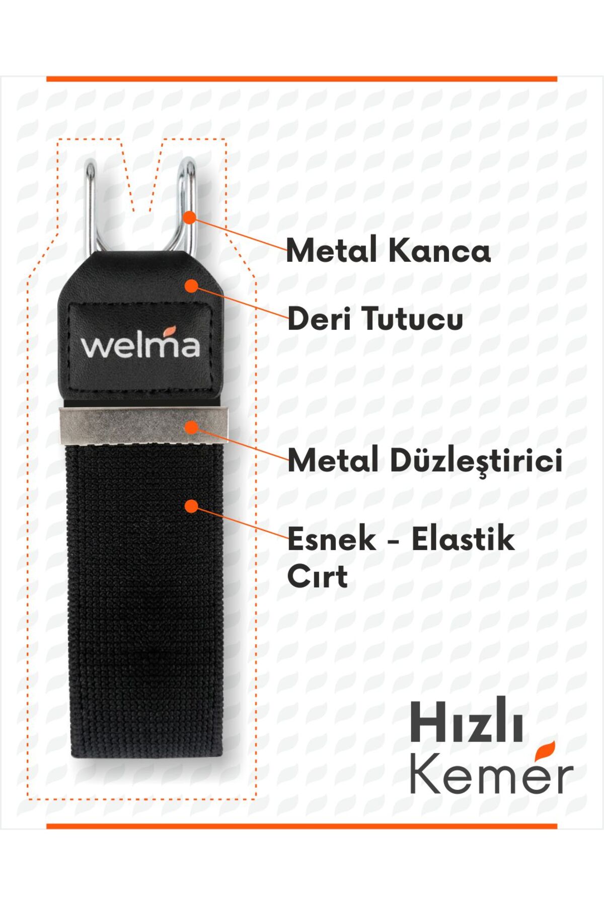 WELMA Kemer Hızlı Kemer, her beden için uygundur, 2 adet görsel 6