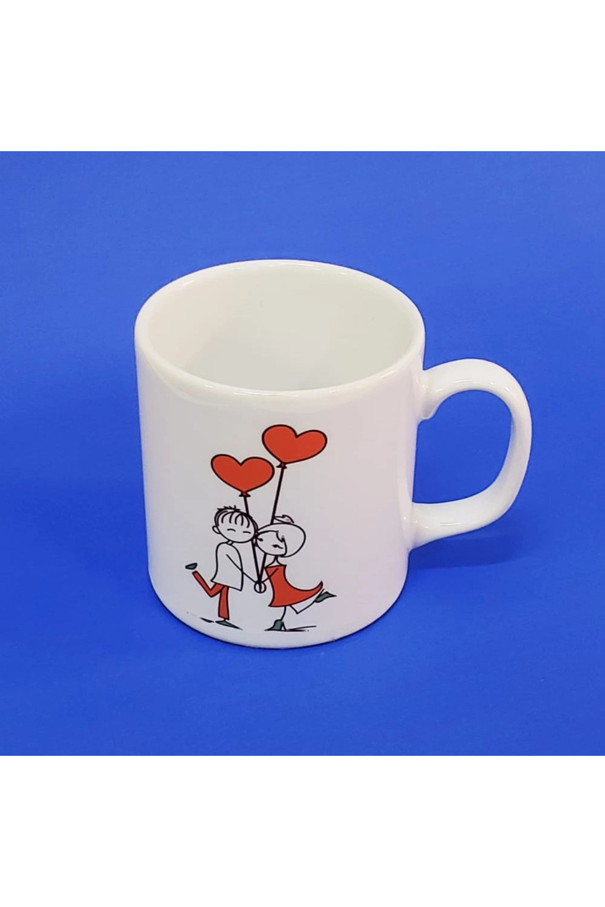 8 X 10 Cm Seramik Bardak Mutlu Çift Temalı Kupa