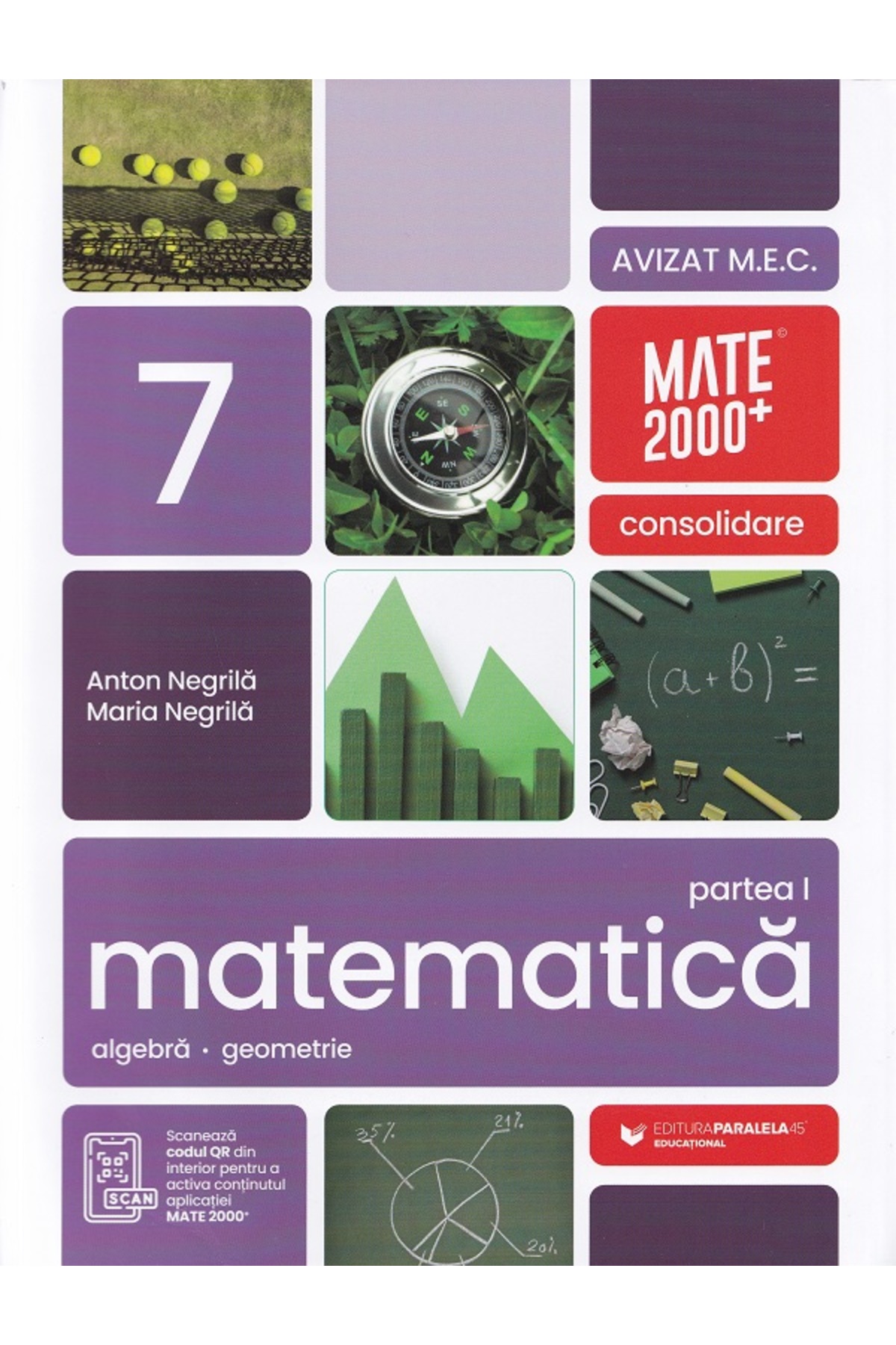 Paralela 45 Matematica - Clasa 7 Partea 1 - Consolidare - Anton Negrila, Mari...