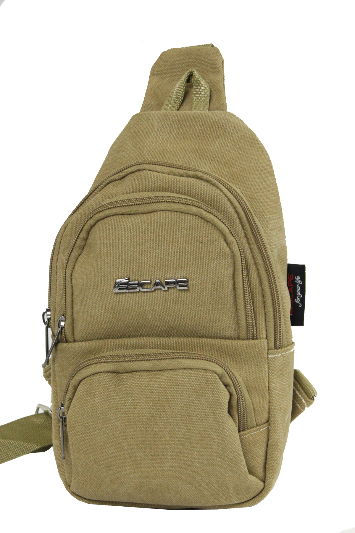 ESC 3530 Yağmura Dayanıklı Kanvas Çapraz Body Bag Bej