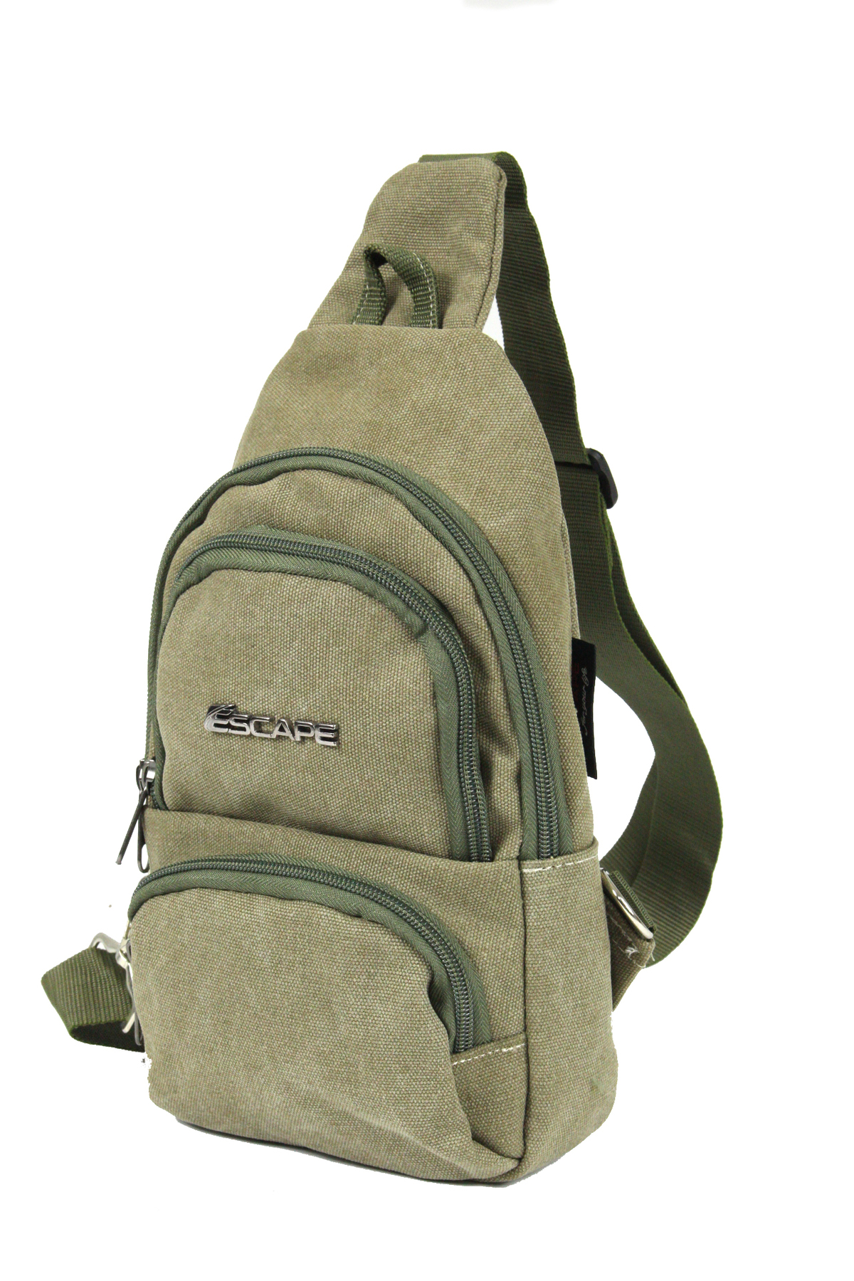 ESC 3530 Yağmura Dayanıklı Kanvas Çapraz Body Bag Haki