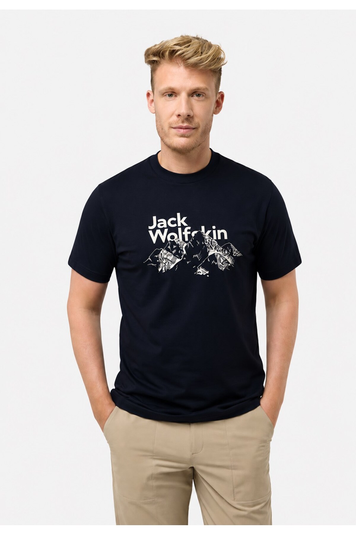 تیشرتمردانهJack Wolfskinآبی سرمه‌ای