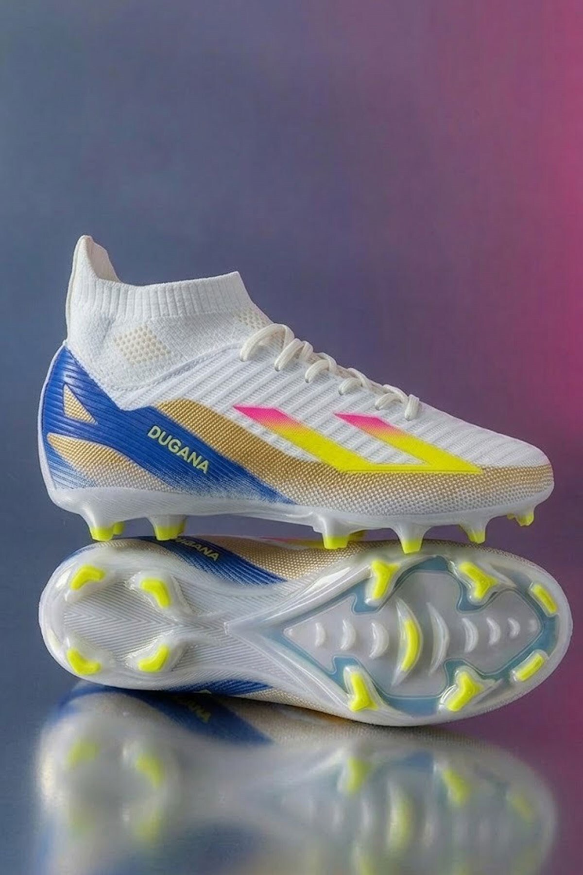 AlbiShoes Erkek Halı Saha Krampon Kaliteli İthal Taban Çim Saha Çoraplı Ayağı Saran Esnek Konforlu görsel 2