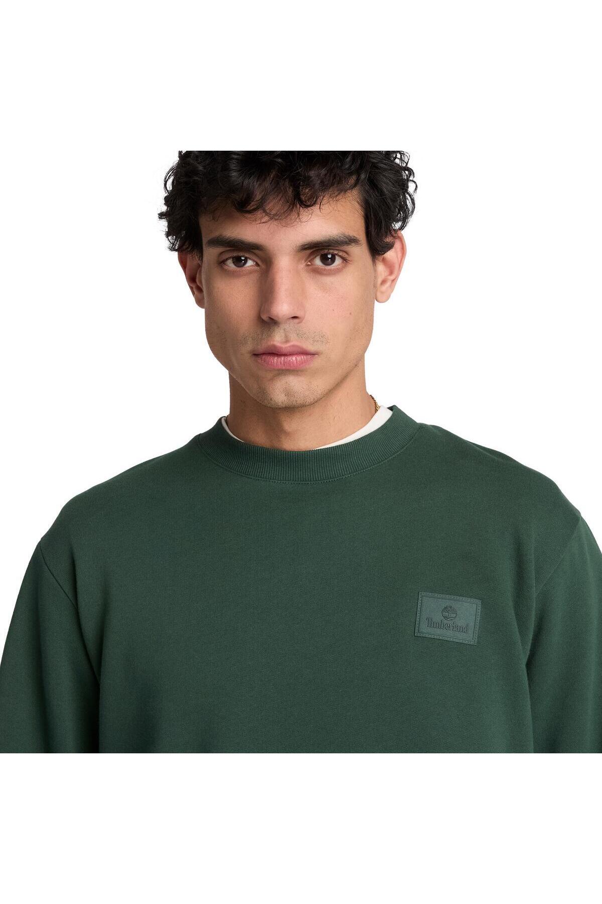 سویشرت مردانه سبز Silicon Badge Bb Crew