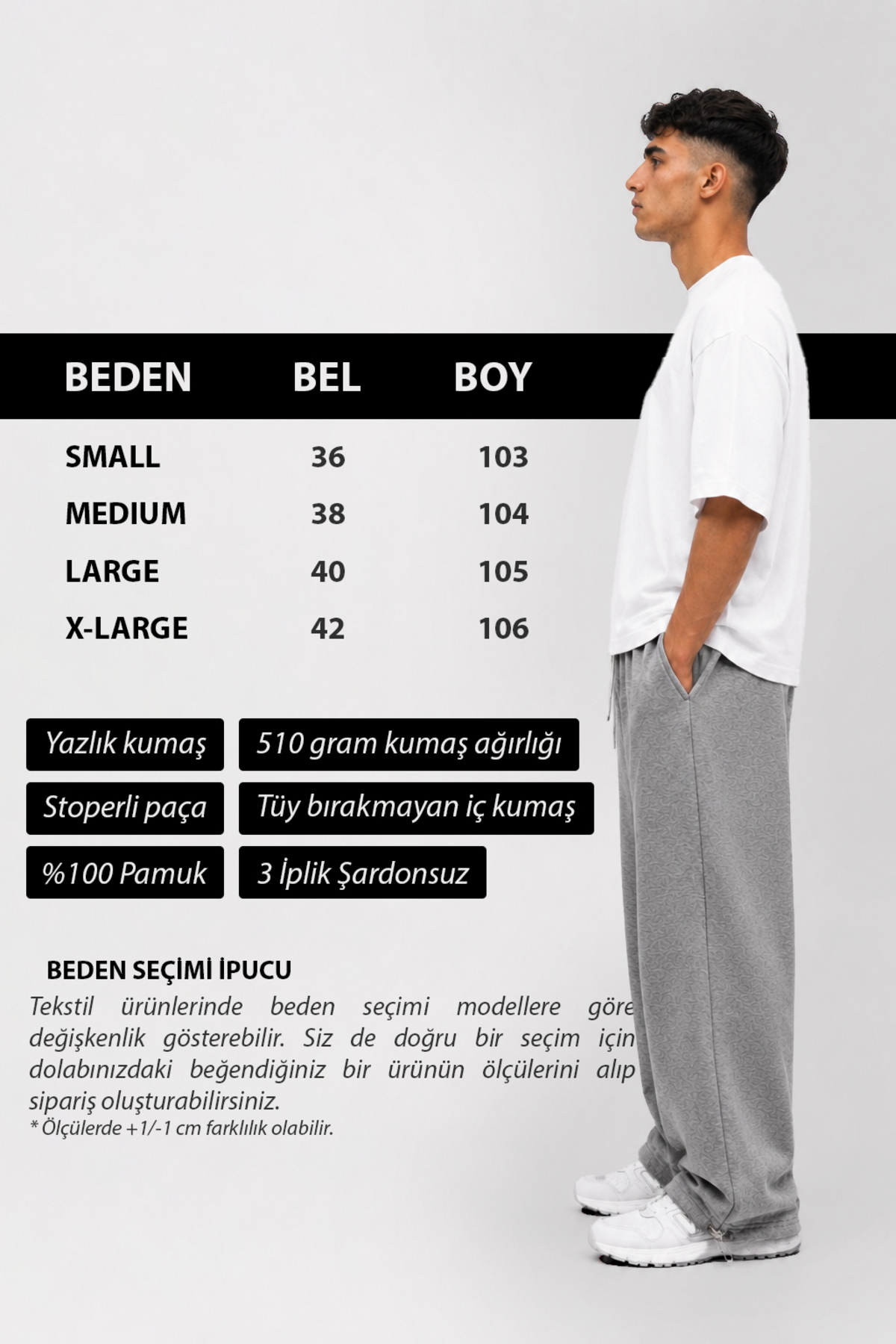 Liber Premium Ayarlanabilir Paça Yazlık Oversize Eşofman Altı görsel 6