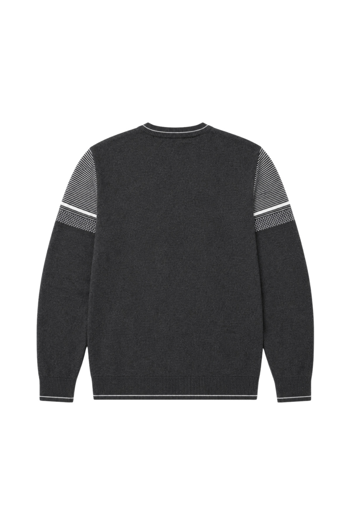 BattalModa Erkek Büyük Beden Antrasit Bisiklet Yaka Ufuk Triko Kazak 5XL-6XL-7XL-8XL görsel 5