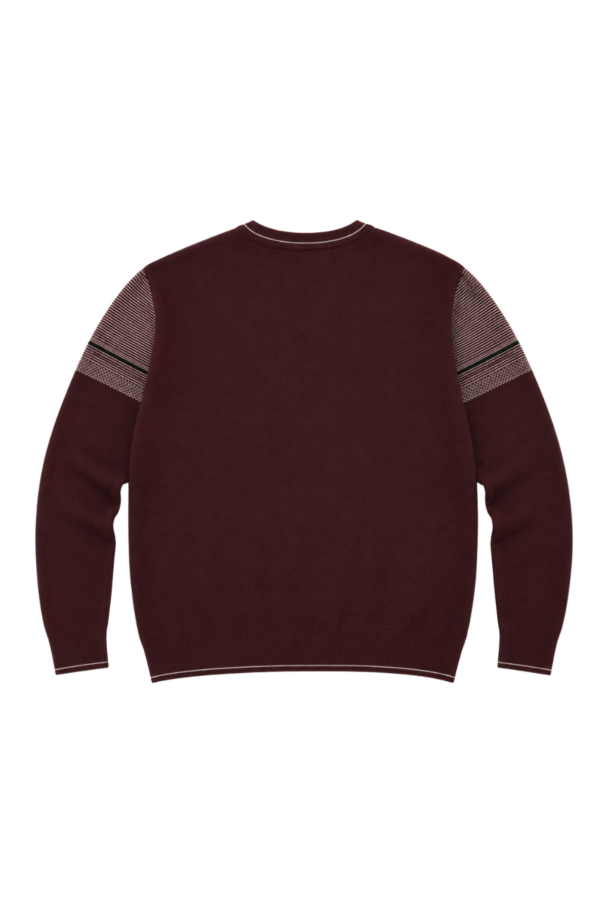 BattalModa Erkek Büyük Beden Bordo Bisiklet Yaka Ufuk Triko Kazak 5XL-6XL-7XL-8XL görsel 5