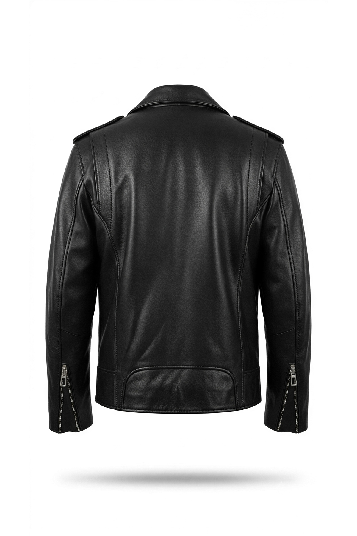 TABAKHANEM %100 Hakiki Kuzu Derisi Erkek Slim Fit Biker Ceket görsel 4