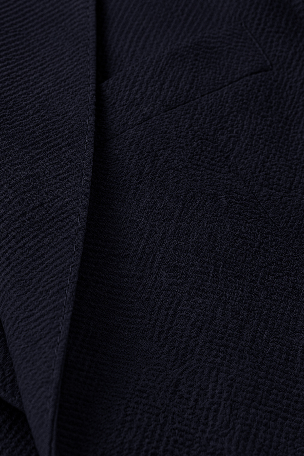 Erkek Lacivert Slim Fit Likralı Gofre Kumaş Takım Elbise İpli Lastikli Pantolon 2602326 — سرمه‌ای OWEEY2602326 — تصویر 5 از 7