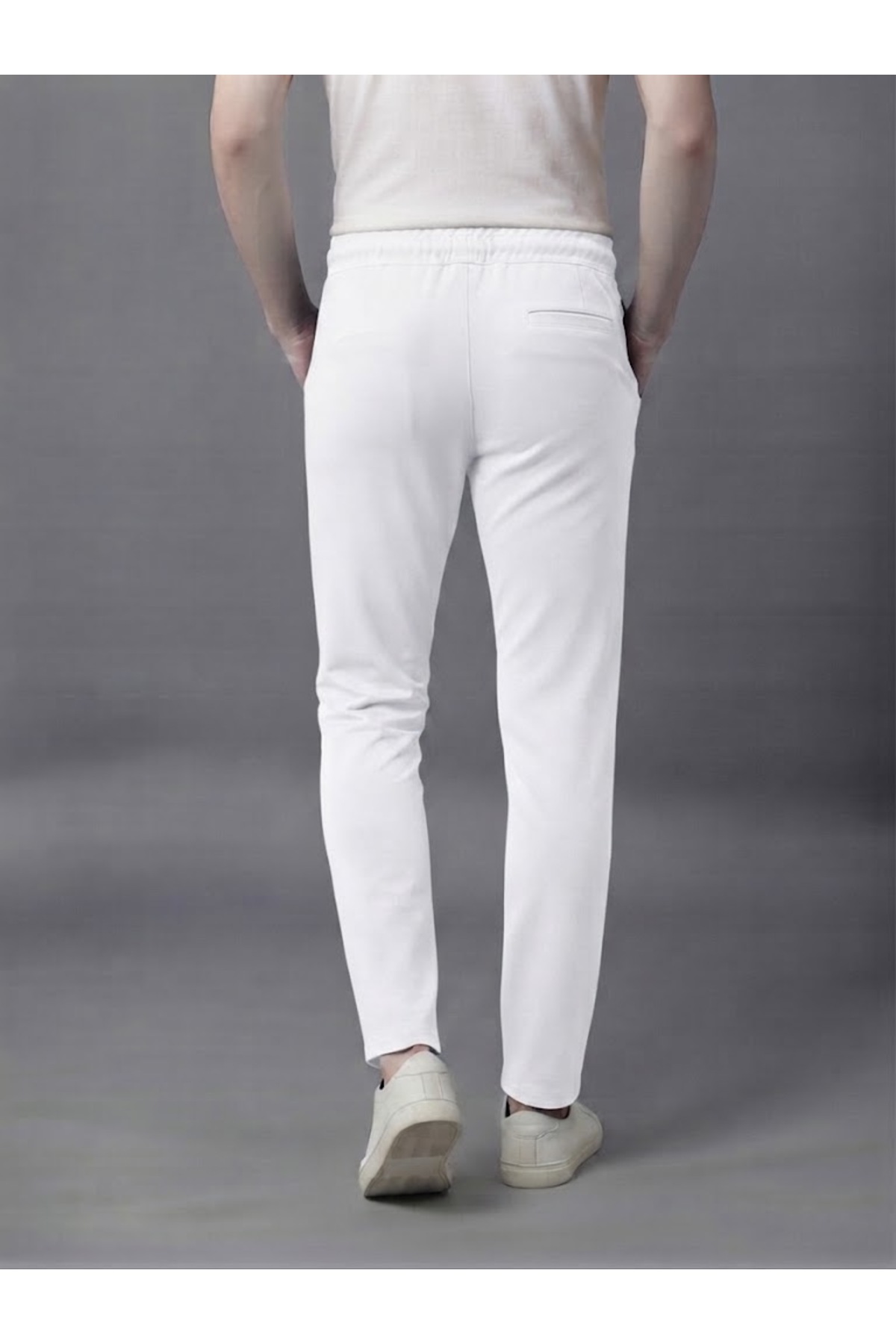Premium Comfort Lastikli Bel Likralı Erkek Pantolonu — سفید NZN-2600070 — تصویر 4 از 4