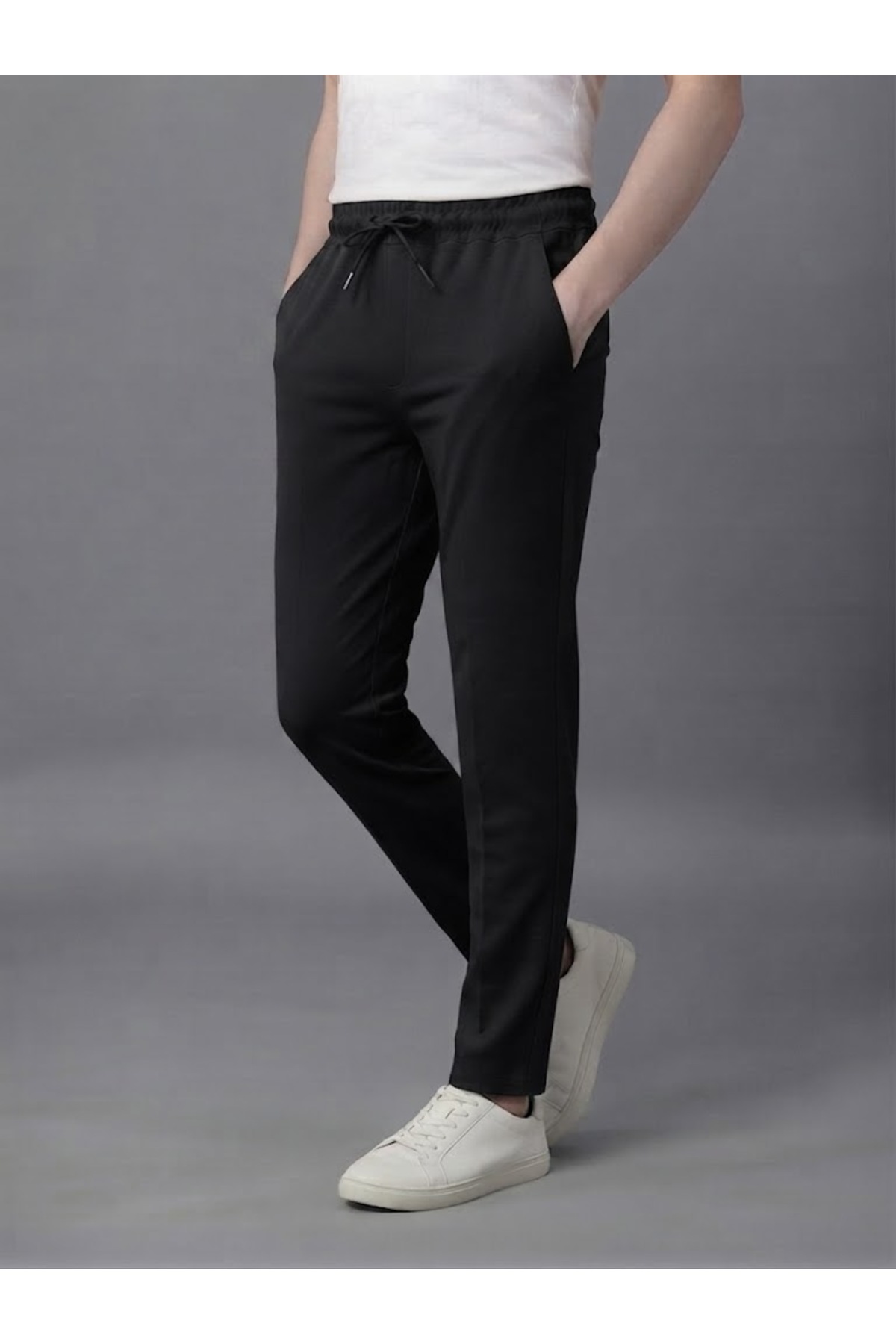 شلوار مردانه لایکرا کمری الاستیک Premium Comfort — مشکی NZN-2600070 — تصویر 2 از 4