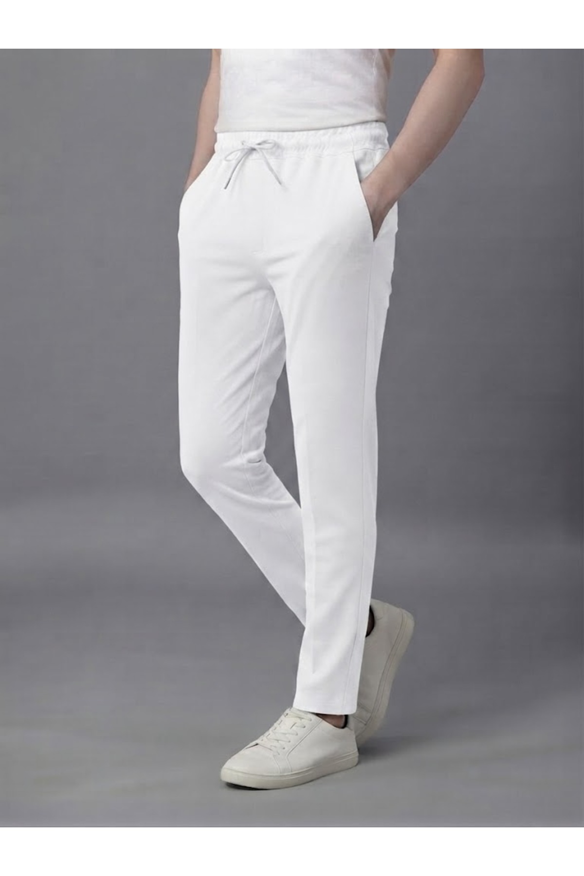 Premium Comfort Lastikli Bel Likralı Erkek Pantolonu — سفید NZN-2600070 — تصویر 3 از 4