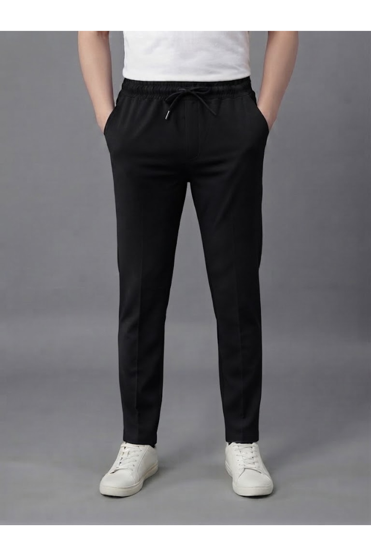 Premium Comfort Lastikli Bel Likralı Erkek Pantolonu — مشکی NZN-2600070