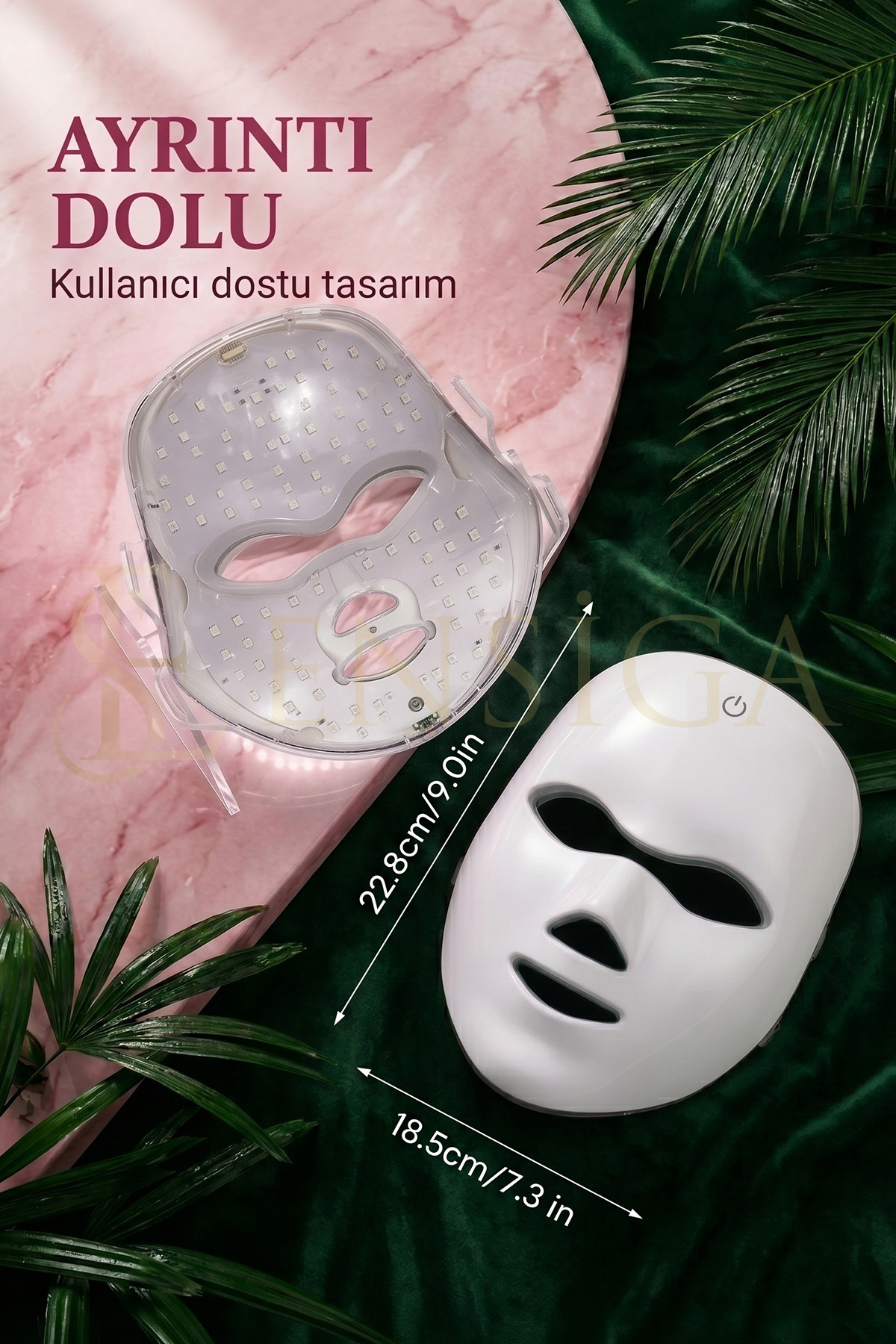 7 Renk LED Işıklı Yüz ve Cilt Bakım Yüz Maskesi 400 mAh Şarjlı Kablosuz — سفید 7-RNK-LED-ISKL-YZ-BKM-MSK-400MAH — تصویر 9 از 9