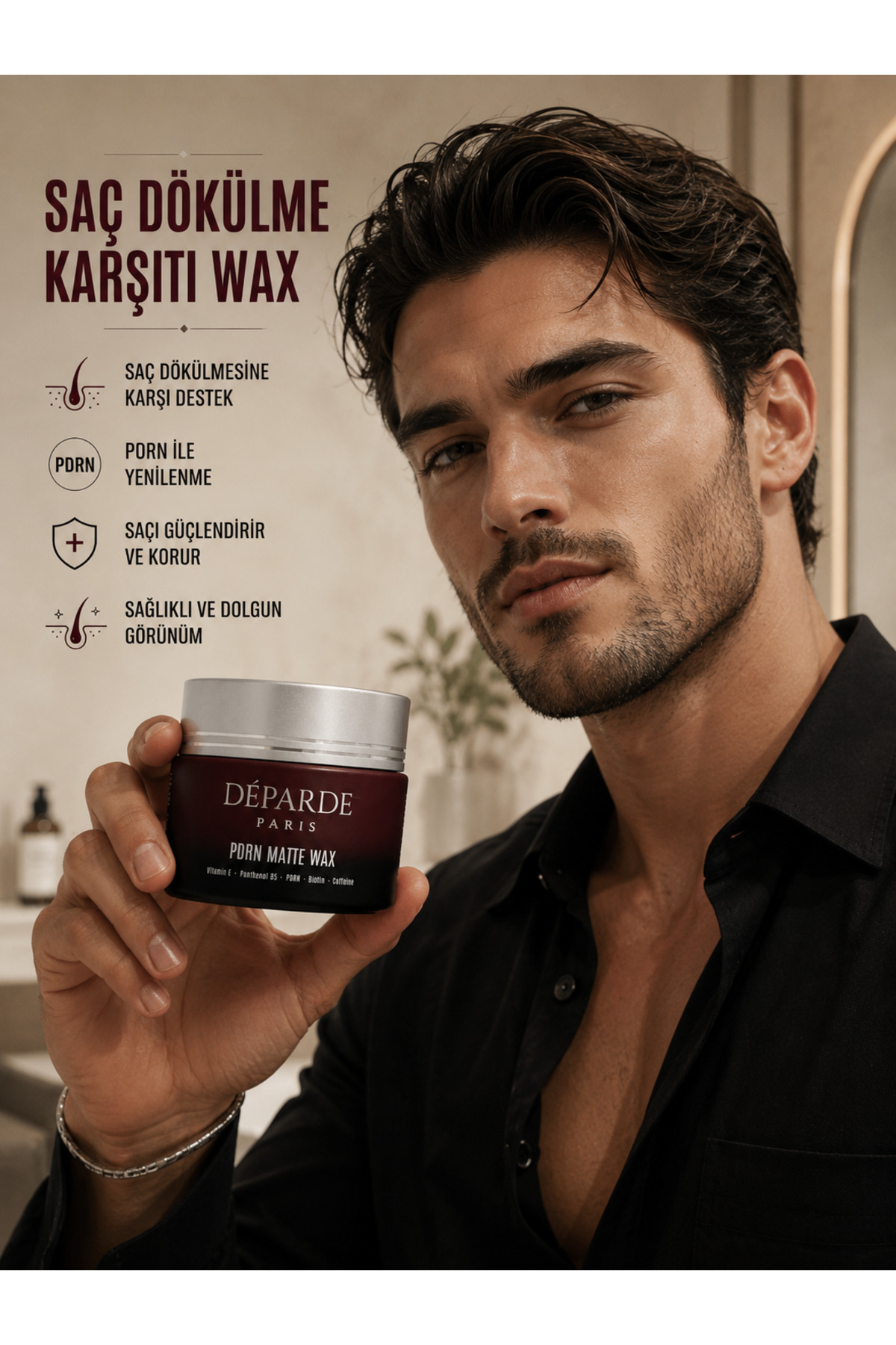 Saç dökülme karşıtı ve saç besleyici Matt wax 100ml — 01 — تصویر 2 از 6