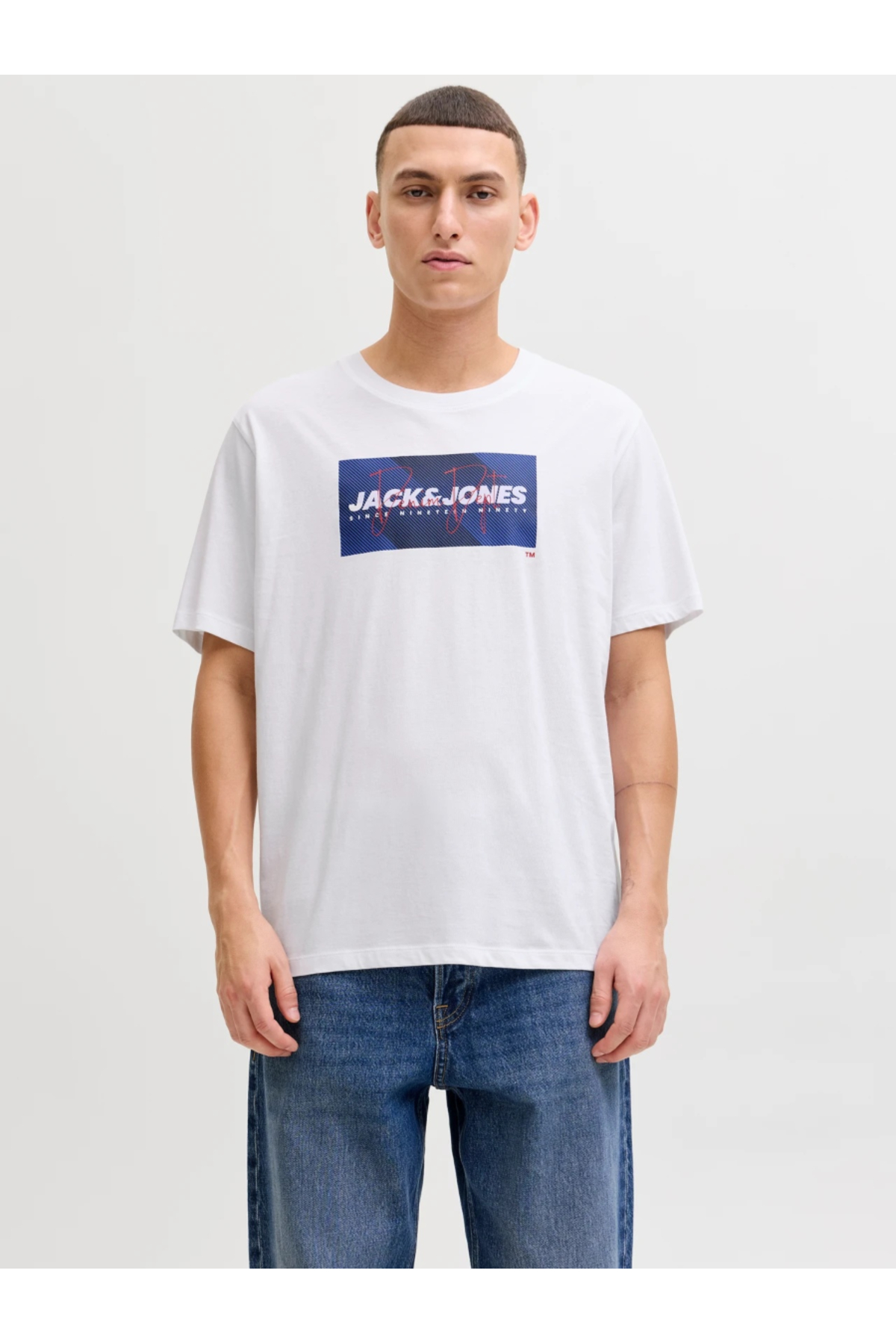 تی شرت مردانه طرح لوگو روی سینه - کول جک اند جونز تی شرت Jack & Jones