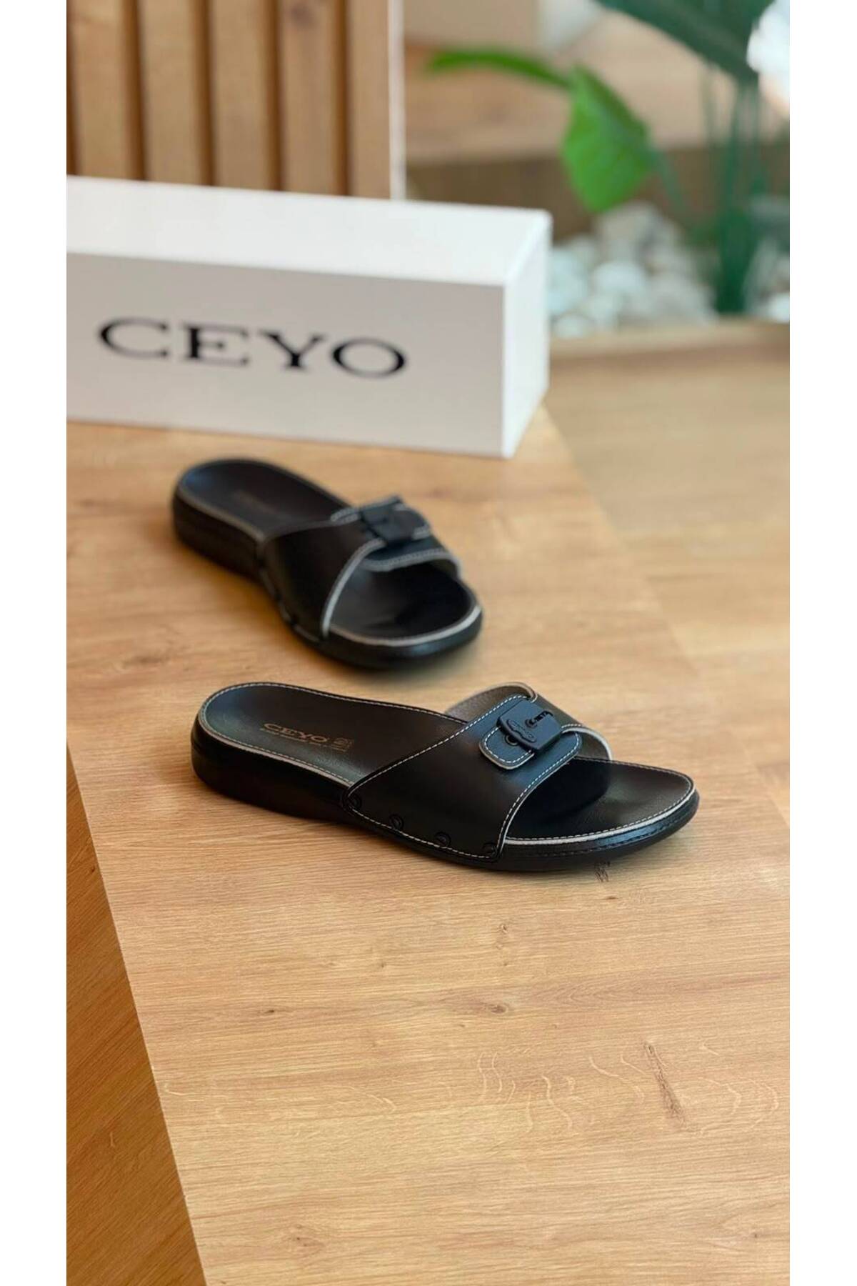 Ceyo 6300 Minelli Erkek Terlik Siyah görsel 2