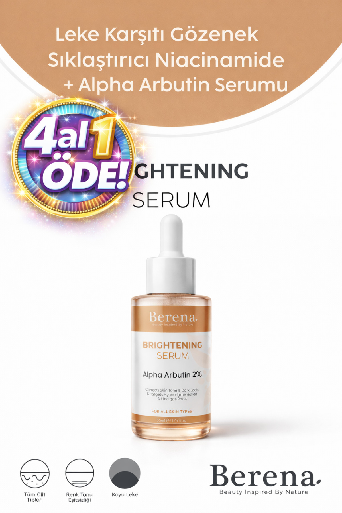 leke karşıtı arbutin niacinamide cilt bakım serumu 30ml (alfa arbutin %2+ niacinamid %5 ) — 7784587