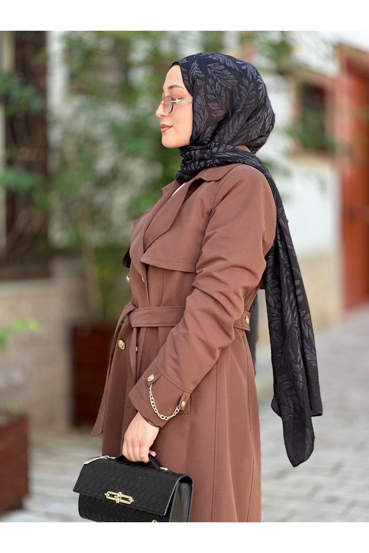 Zühre Zincir Detaylı Trenç 13560 görsel 5