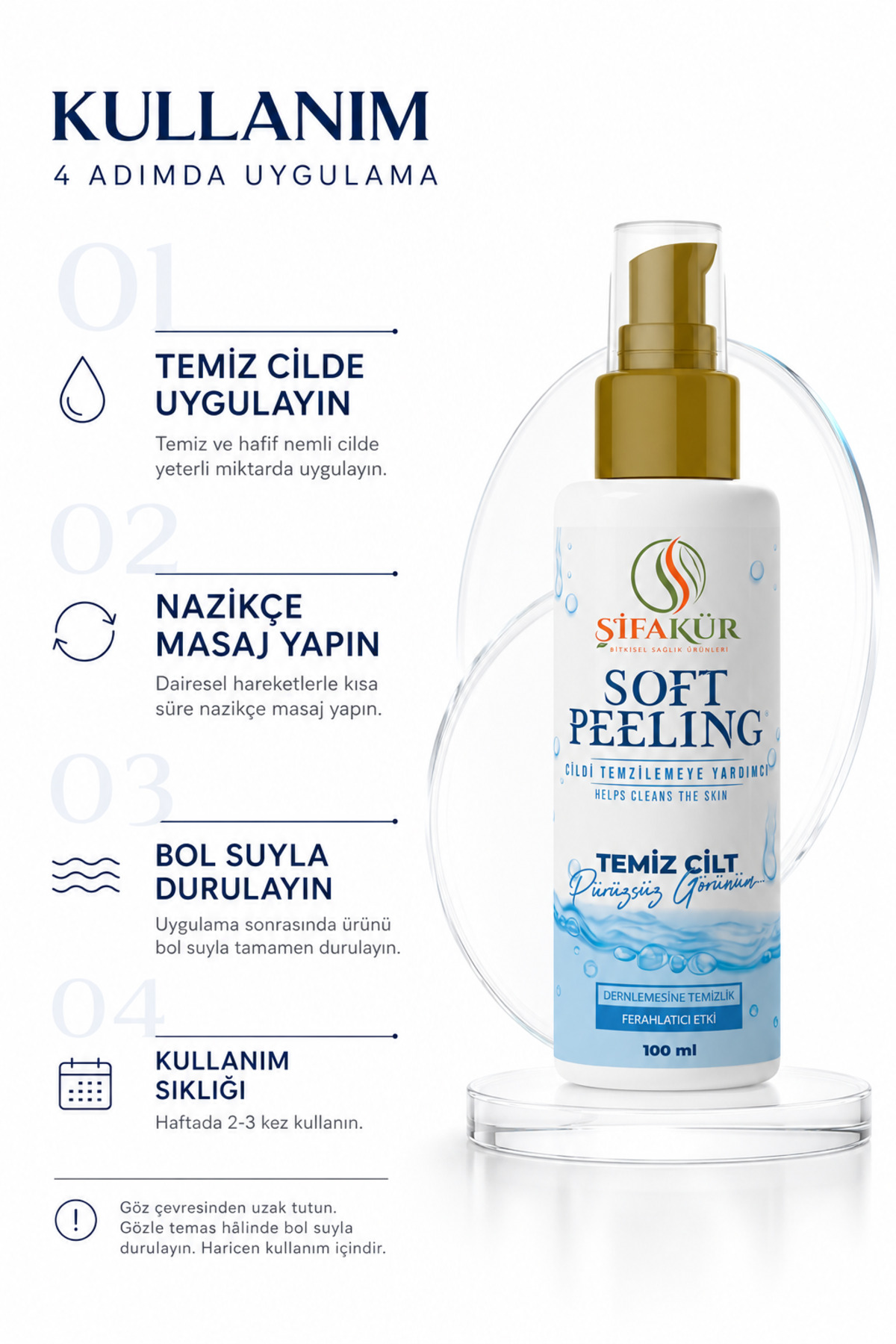 Yüz Peeling Jeli AHA BHA 100 ml Laktik Salisilik Asit Niasinamid Cilt Arındırıcı Soft Peeling — SOFTPEELİNG — تصویر 2 از 5