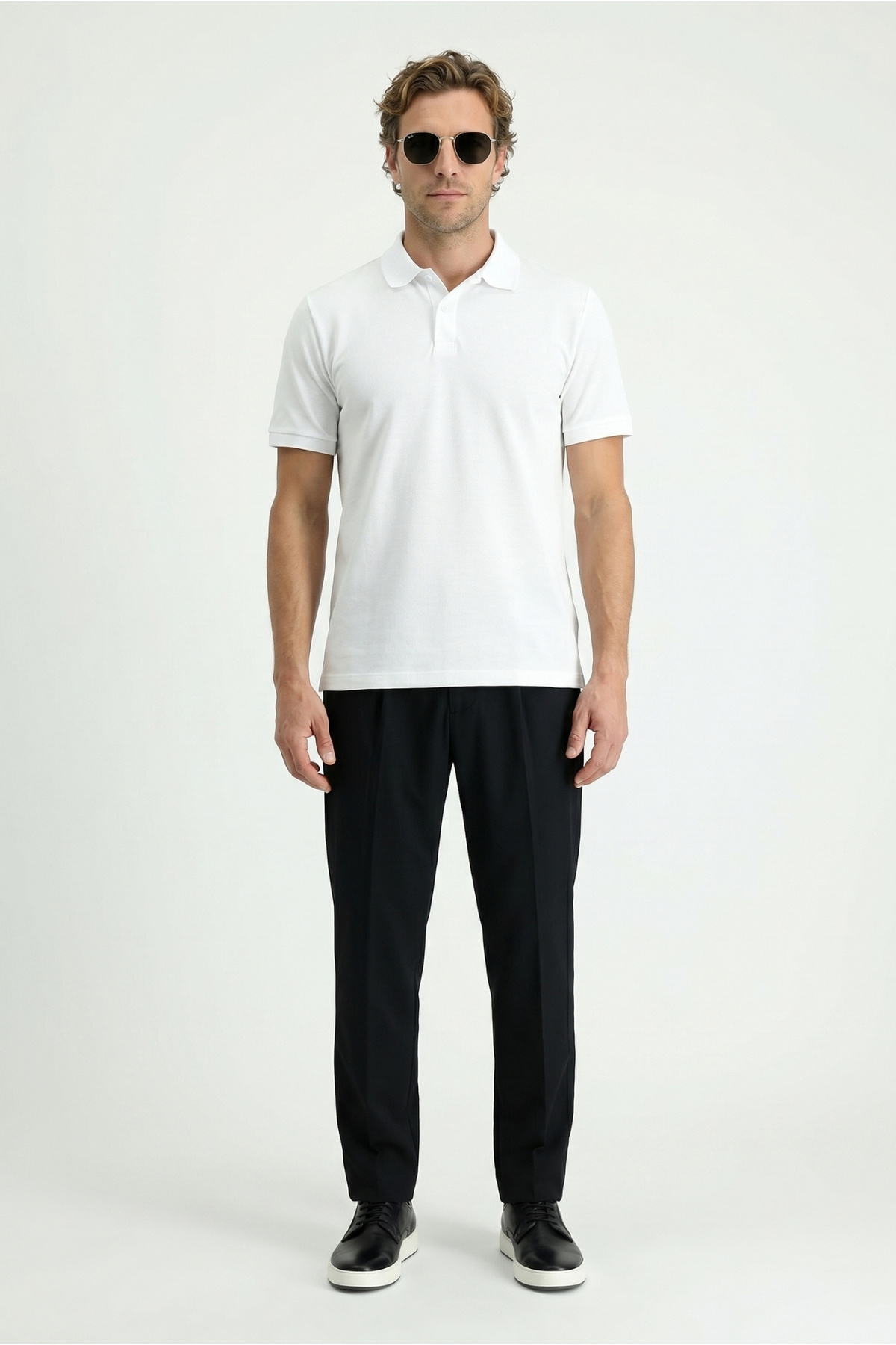 Kiğılı Polo Yaka Regular Fit Nakışlı Pamuk Tişört görsel 5