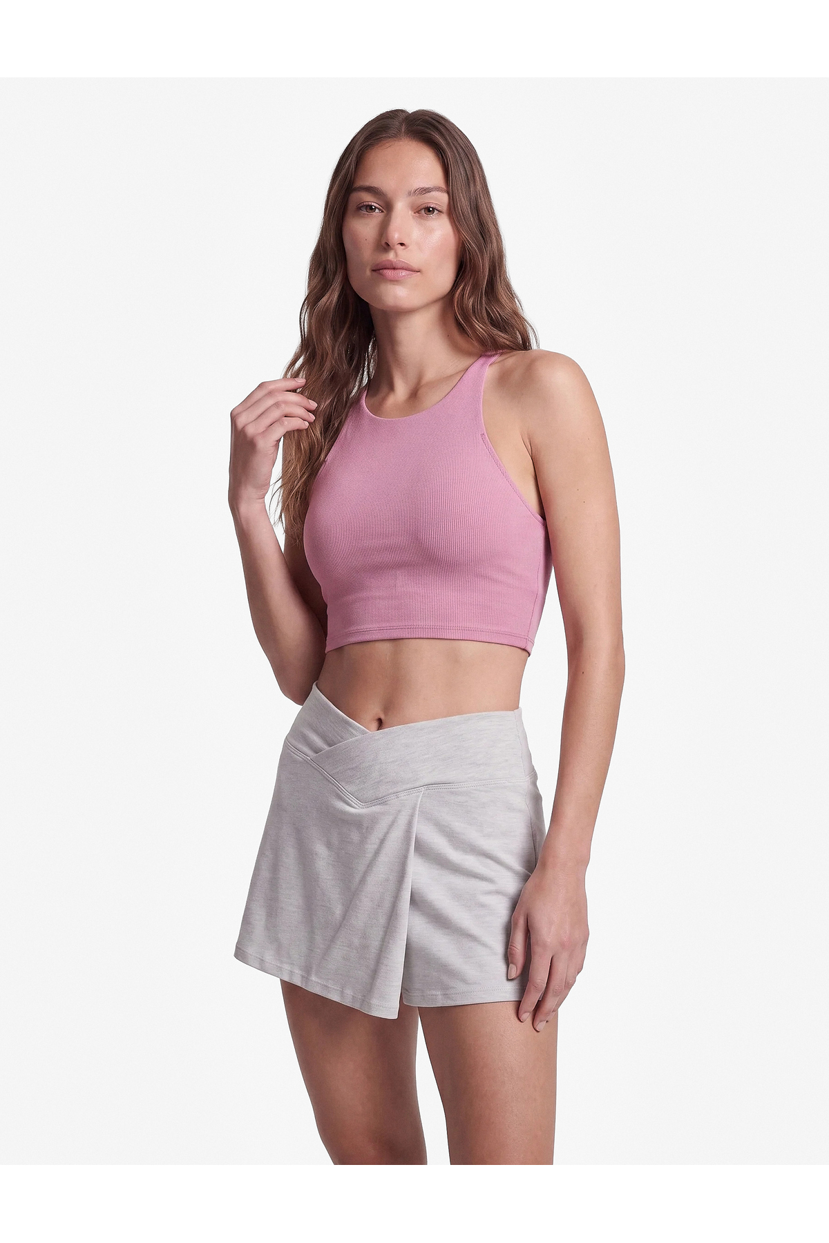 Koton Slim Fit İp Askılı Kolsuz Sırt Detaylı Kaplı Sporcu Sütyeni görsel 2
