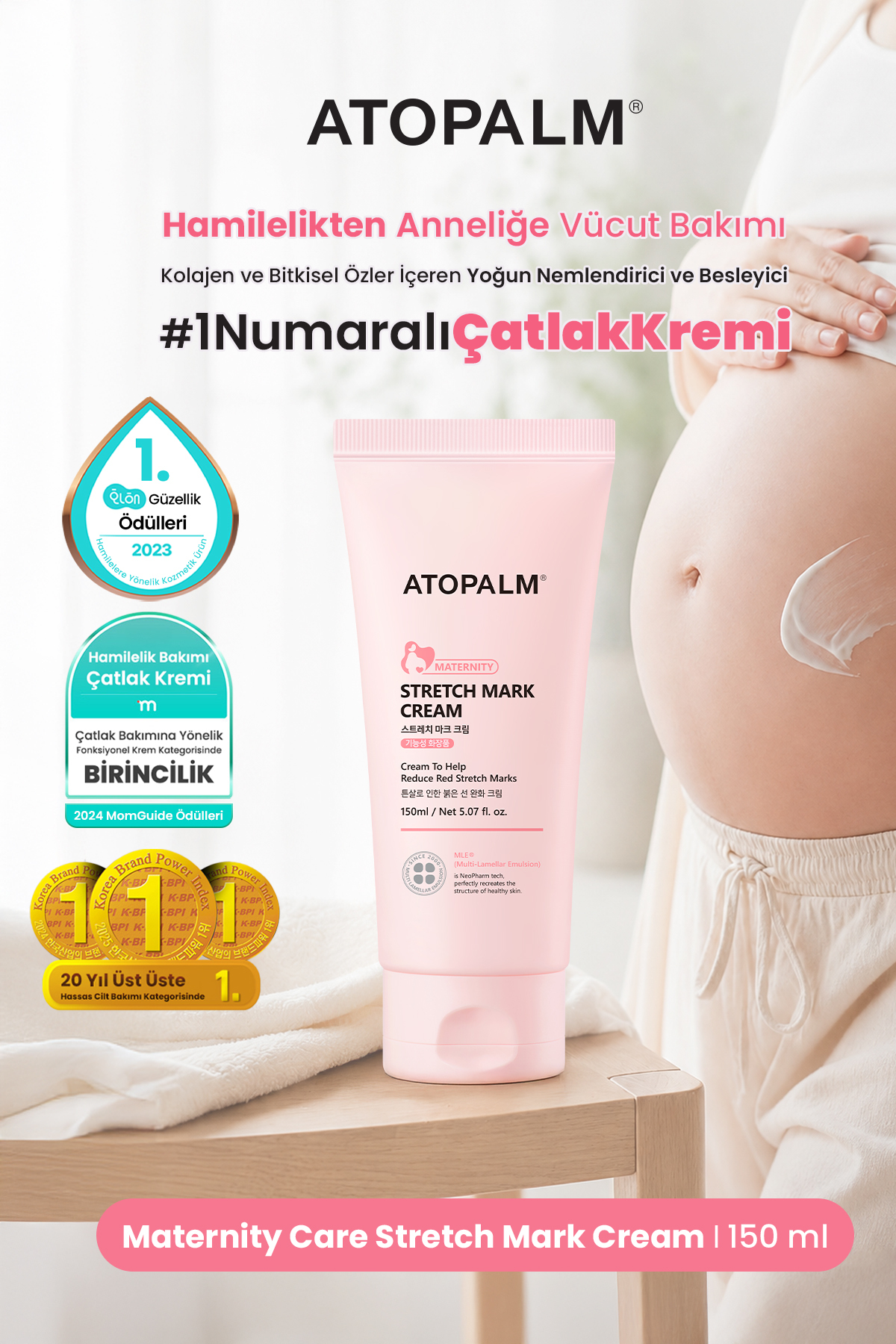 Atopalm Hamilelere Özel Yoğun Nemlendirici&Besleyici Çatlak Kremi Maternity Care Stretch Mark Cream — 9729