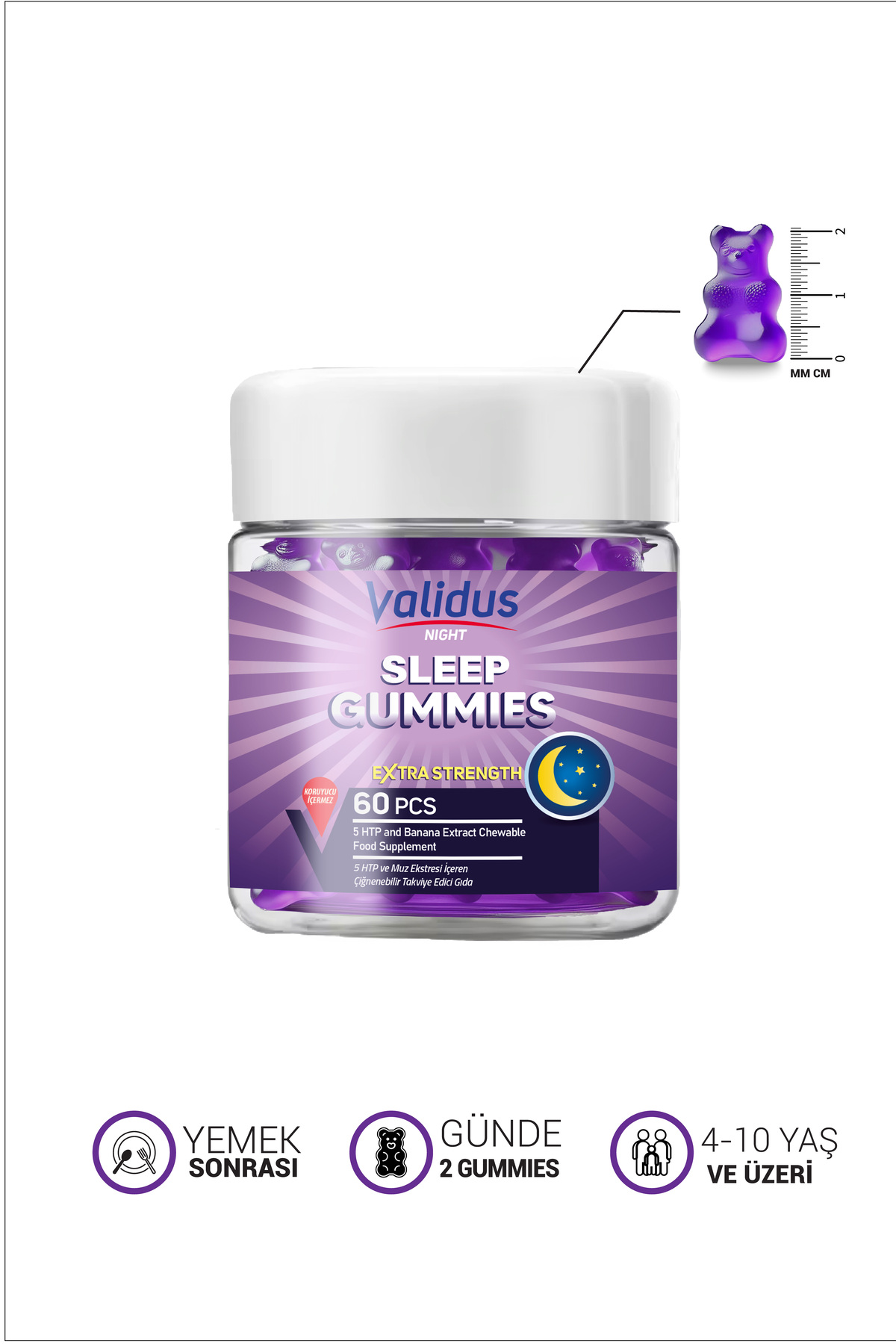 Validus Sleep Jasmine Lavander Melissa Banana 60 Gummies - Fiyatı