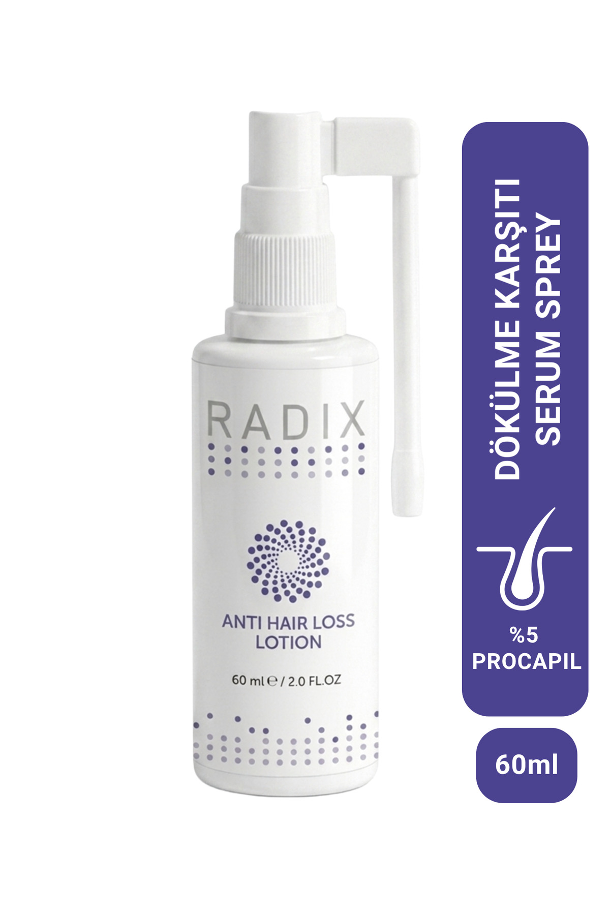 Radix Saç Dökülmesine Karşı Serum Sprey (%5 Procapil) - Anti Hair Loss Lotion 60ML — 8681877436226