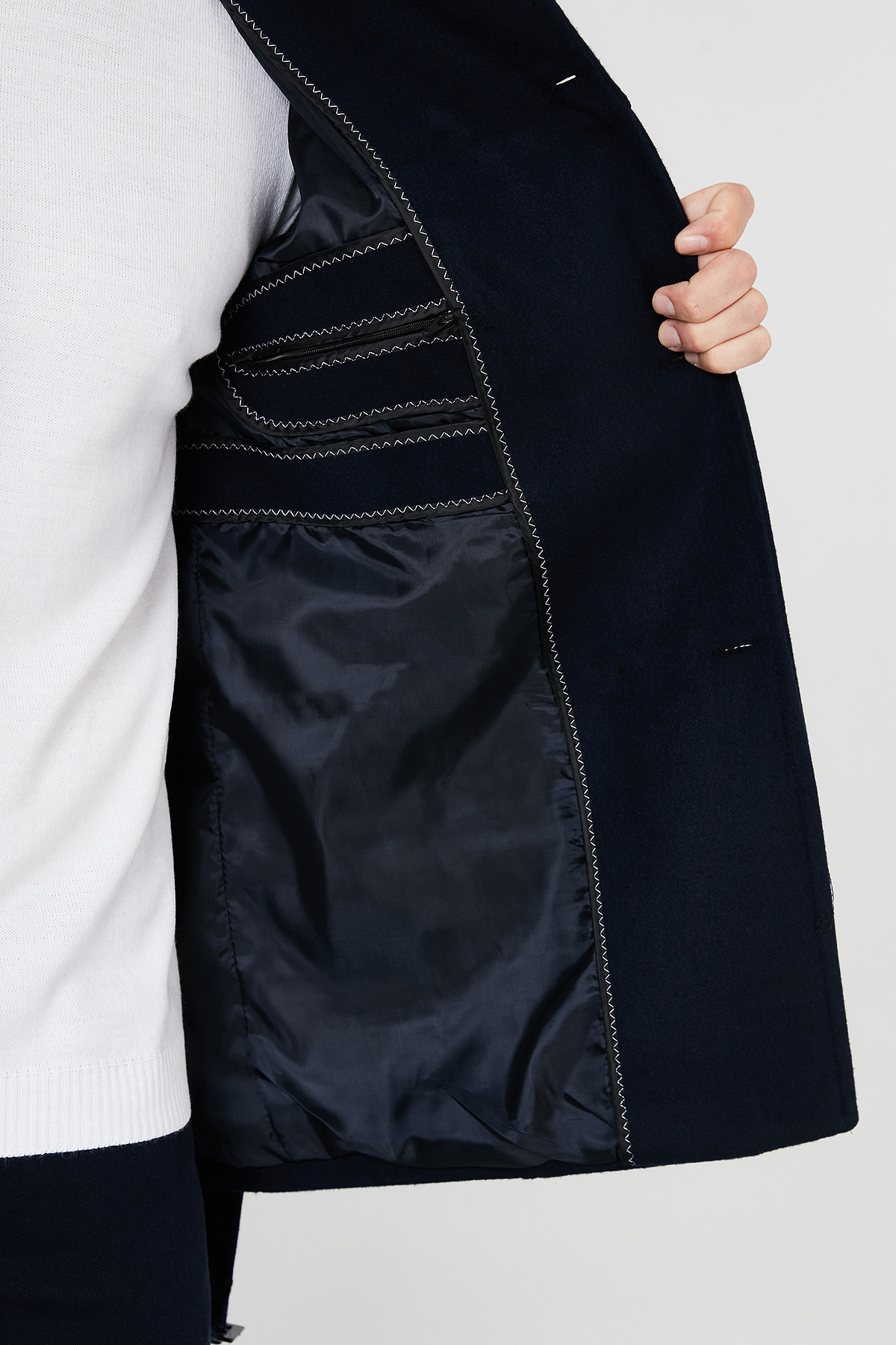 Buratti Slim Fit Cepli Pamuklu Kaşe Kaban Erkek KABAN 5841015 görsel 6