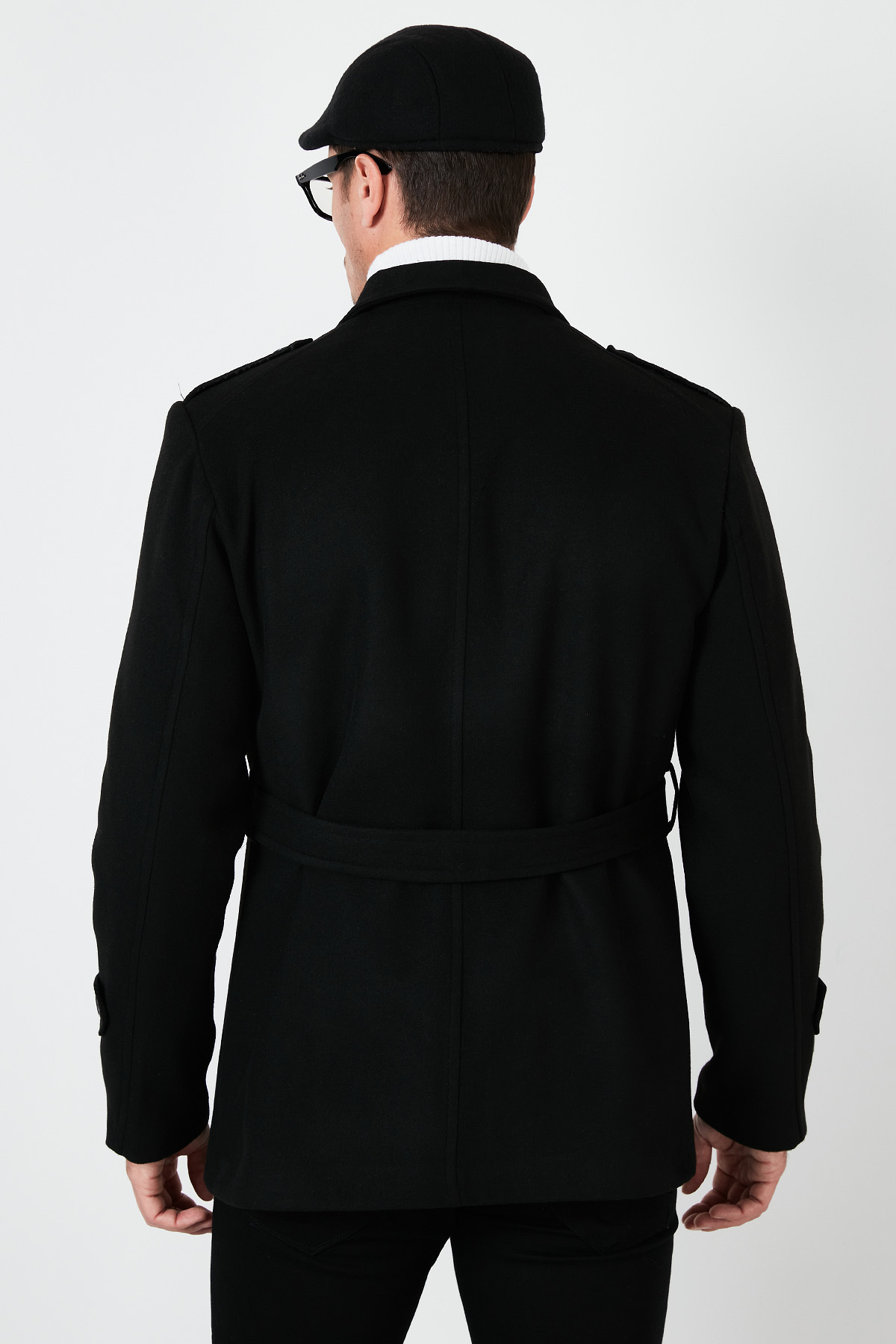 Buratti Slim Fit Cepli Pamuklu Kaşe Kaban Erkek KABAN 5841015 görsel 5