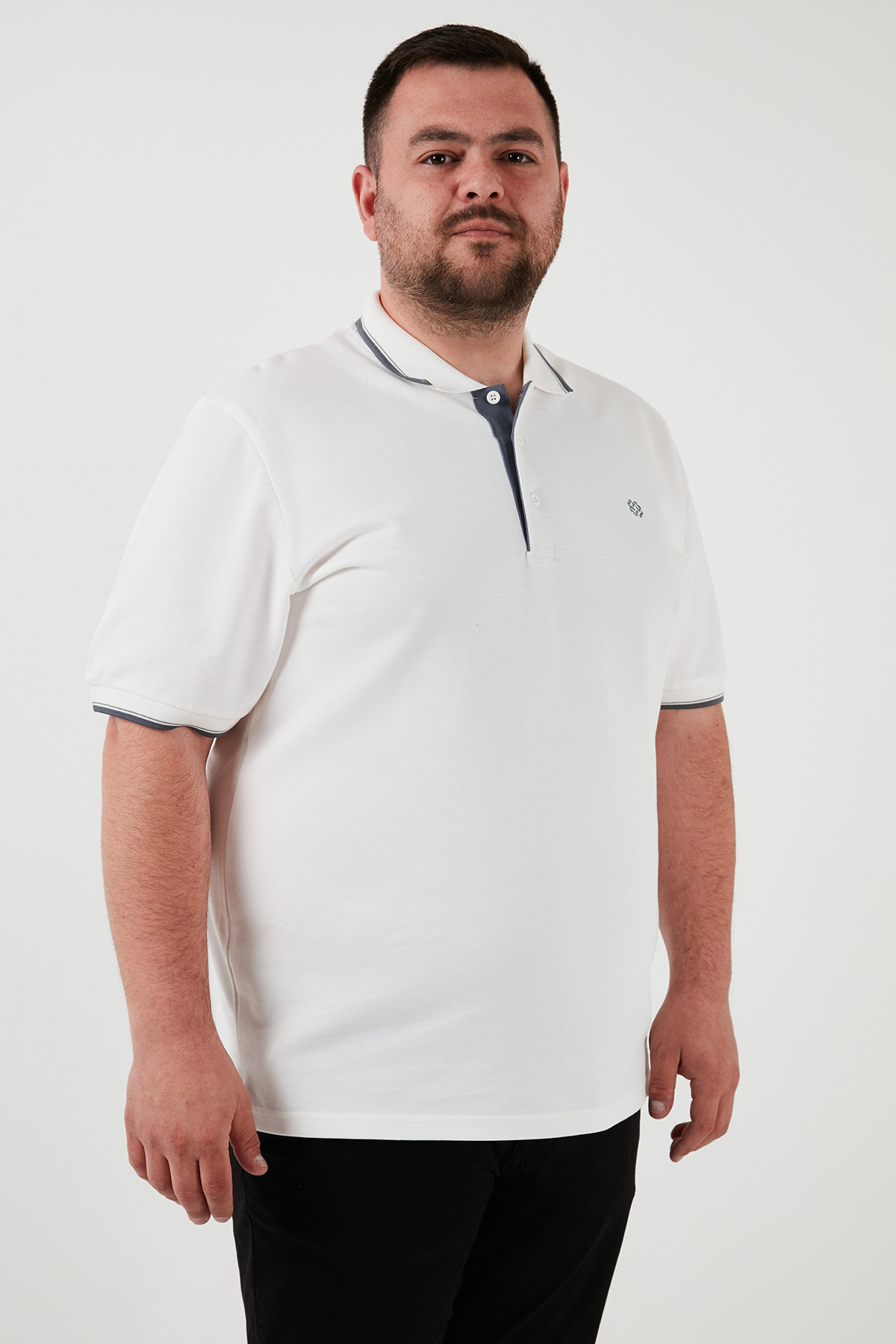 Buratti Büyük Beden Pamuklu Regular Fit Polo Yaka T Shirt Erkek Polo Yaka T Shirt 5902118b görsel 3