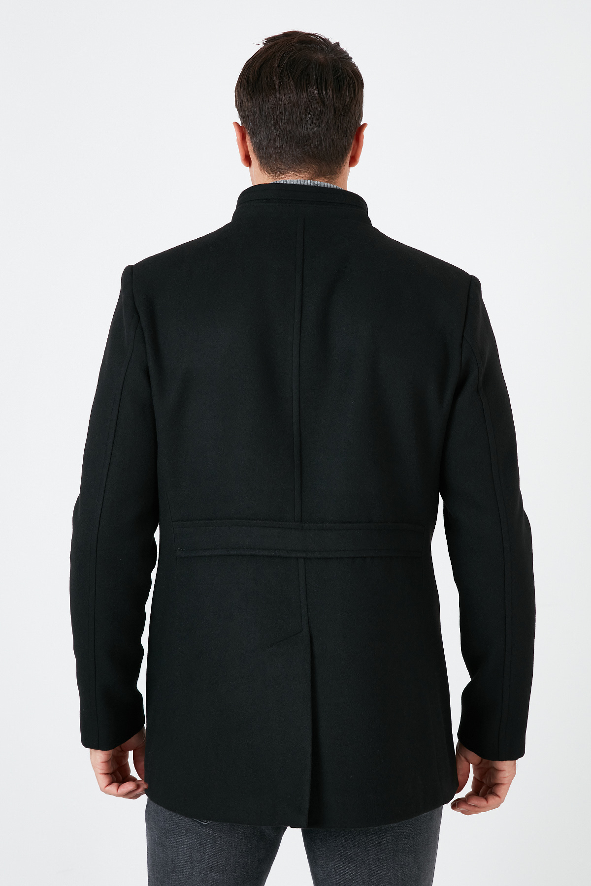Buratti Slim Fit Pamuklu Kaşe Kaban Erkek KABAN 5841012 görsel 6