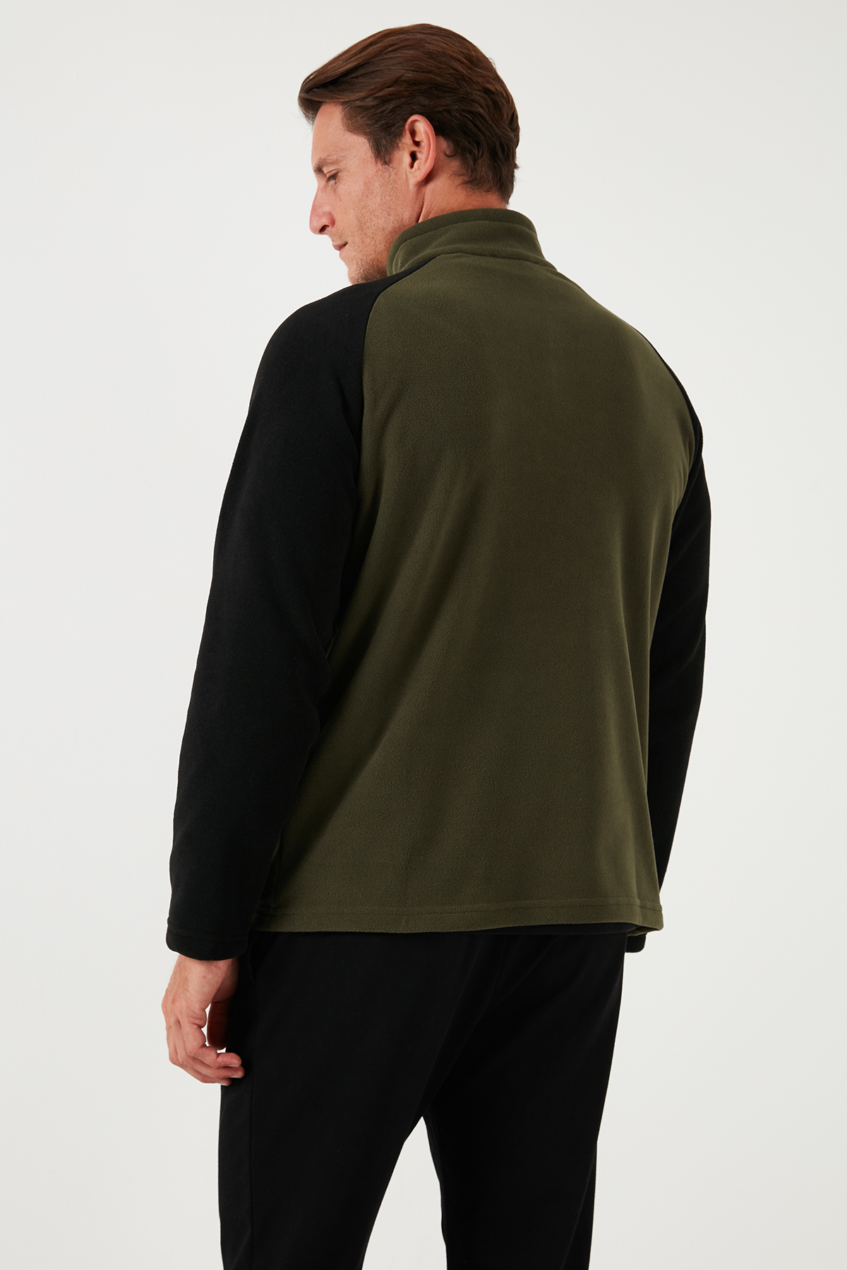 Buratti Slim Fit Yarım Fermuarlı Soğuk Geçirmez Kışlık Şardonlu Polar Erkek POLAR 5906055 görsel 6
