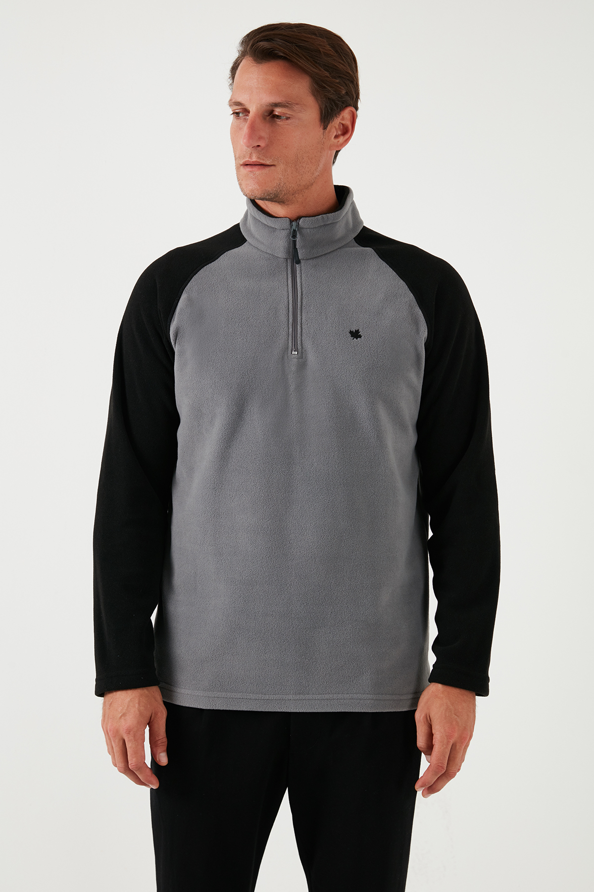 Buratti Slim Fit Yarım Fermuarlı Soğuk Geçirmez Kışlık Şardonlu Polar Erkek POLAR 5906055 görsel 7