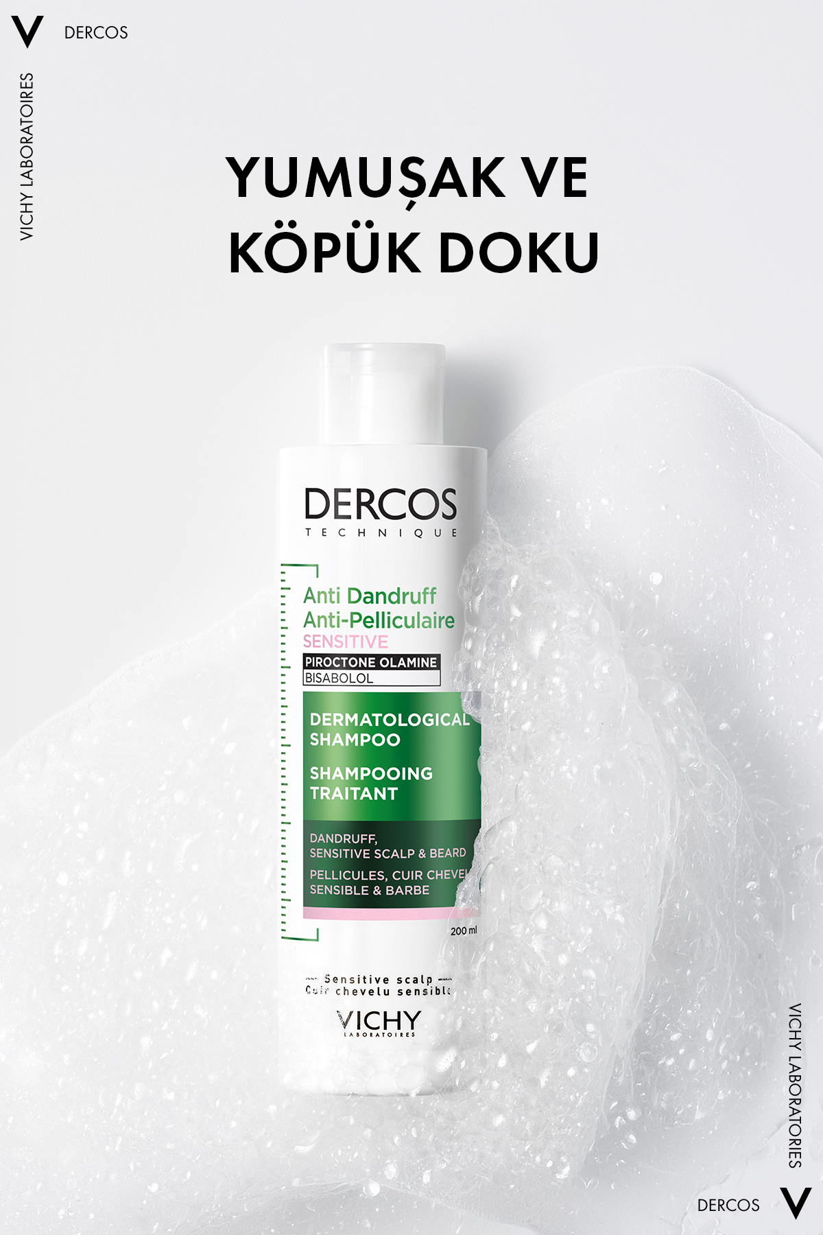Dercos Hassas Saçlar İçin Kepeğe Karşı Etkili Bakım Şampuanı 200 ml — 3337871323394 — تصویر 6 از 8