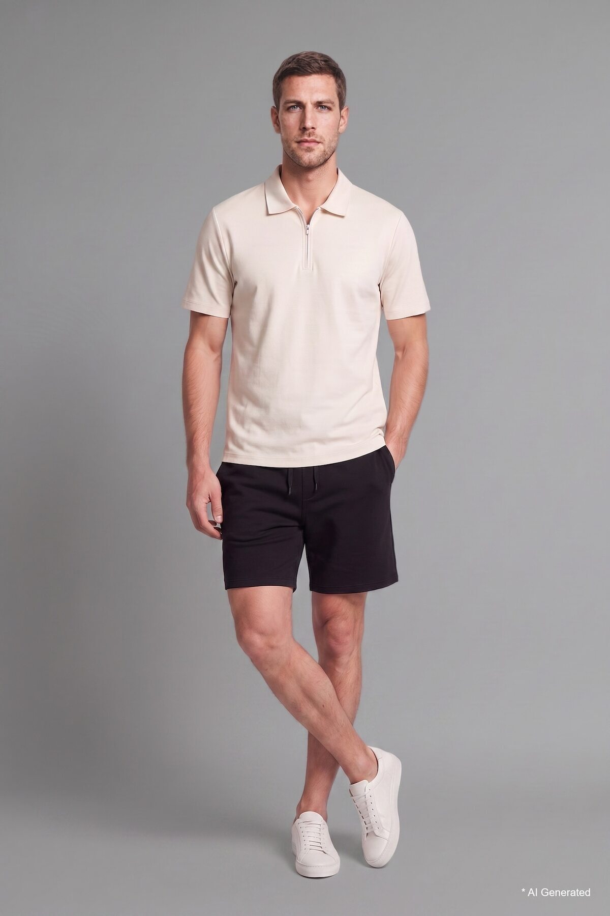 DeFacto Regular Fit Düz Paça Siyah Şort I1296AX26SM görsel 2