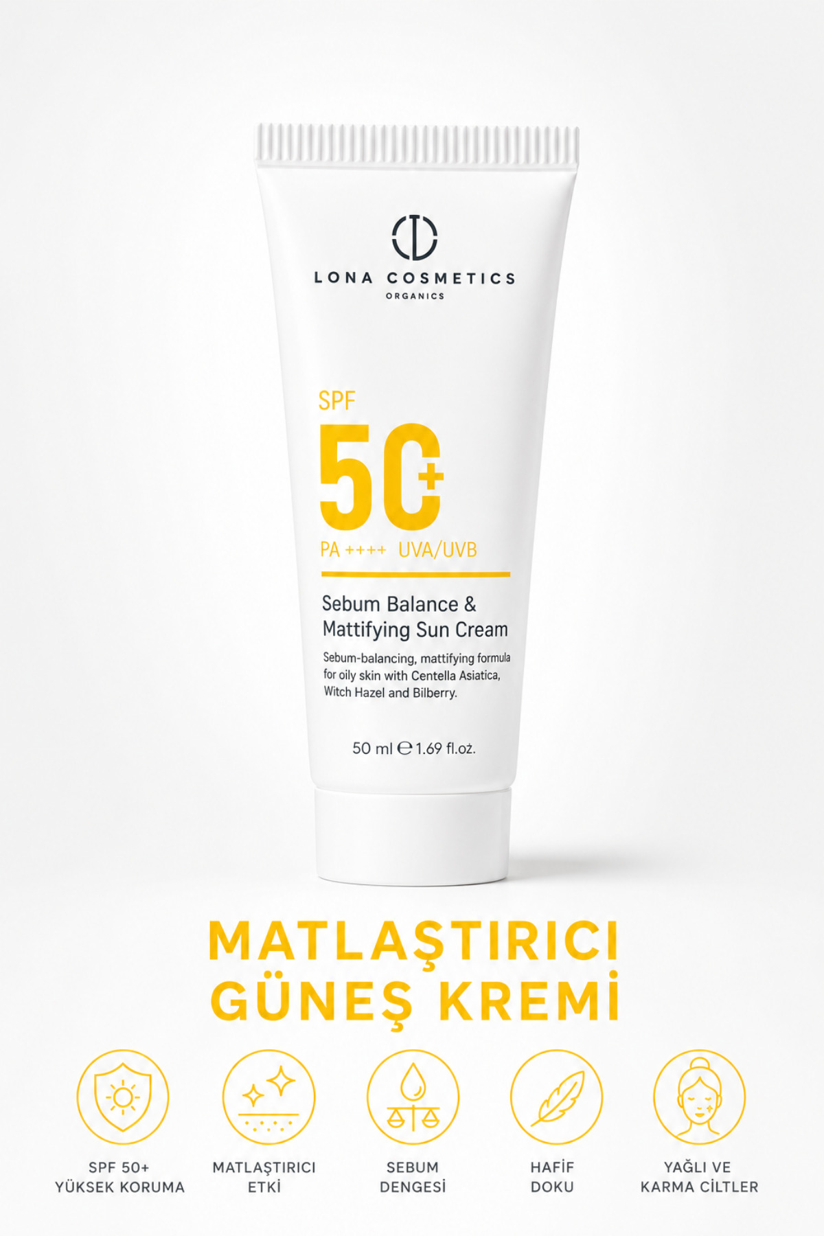 : Güneş Kremi İkili Set: Cilt Tonu Eşitleyici Pink Touch Güneş Kremi SPF 50 & Sebum Dengeleyici Güneş Kremi SPF 50 — LONA-007 — تصویر 4 از 6