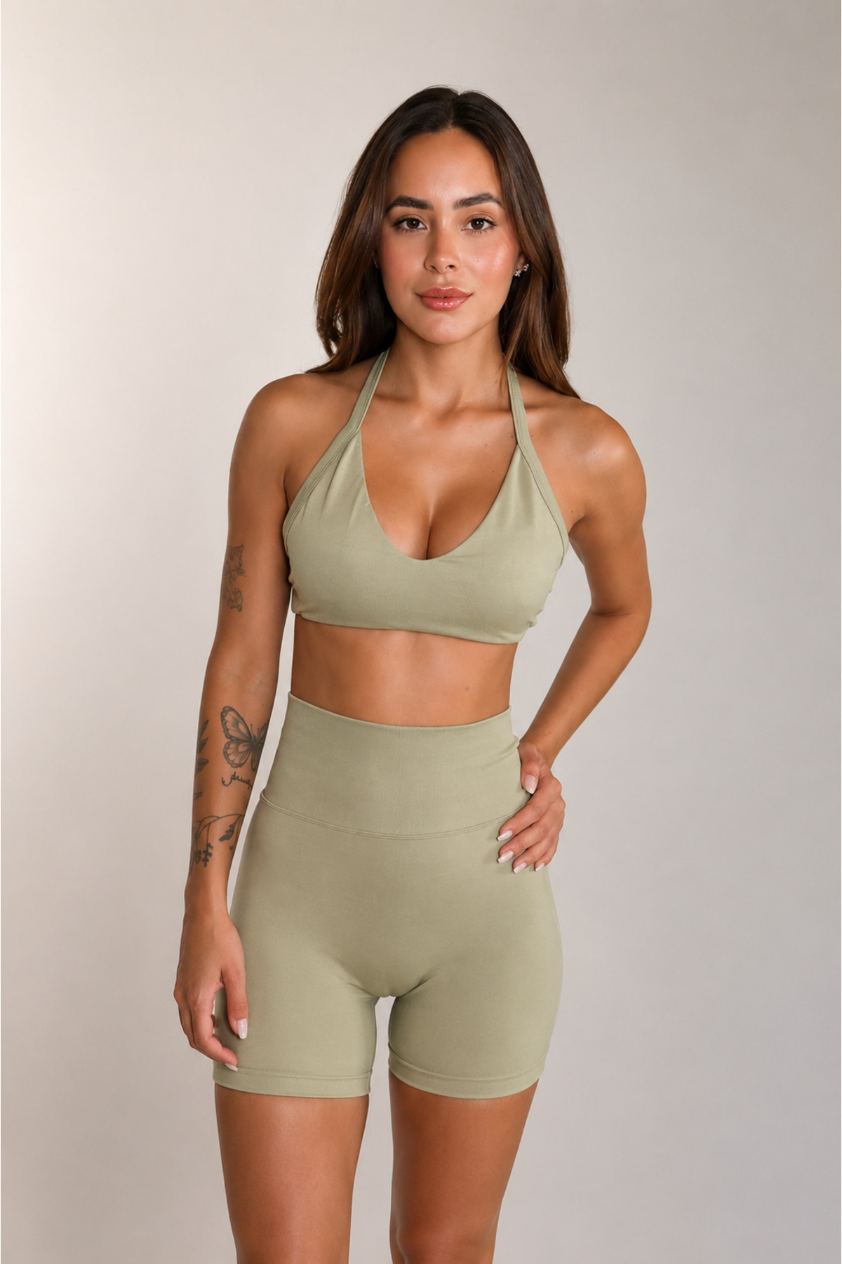 FOREVER MORE Milene Model Kadın Boyundan Geçirmeli Pedli Spor Sütyeni görsel 7