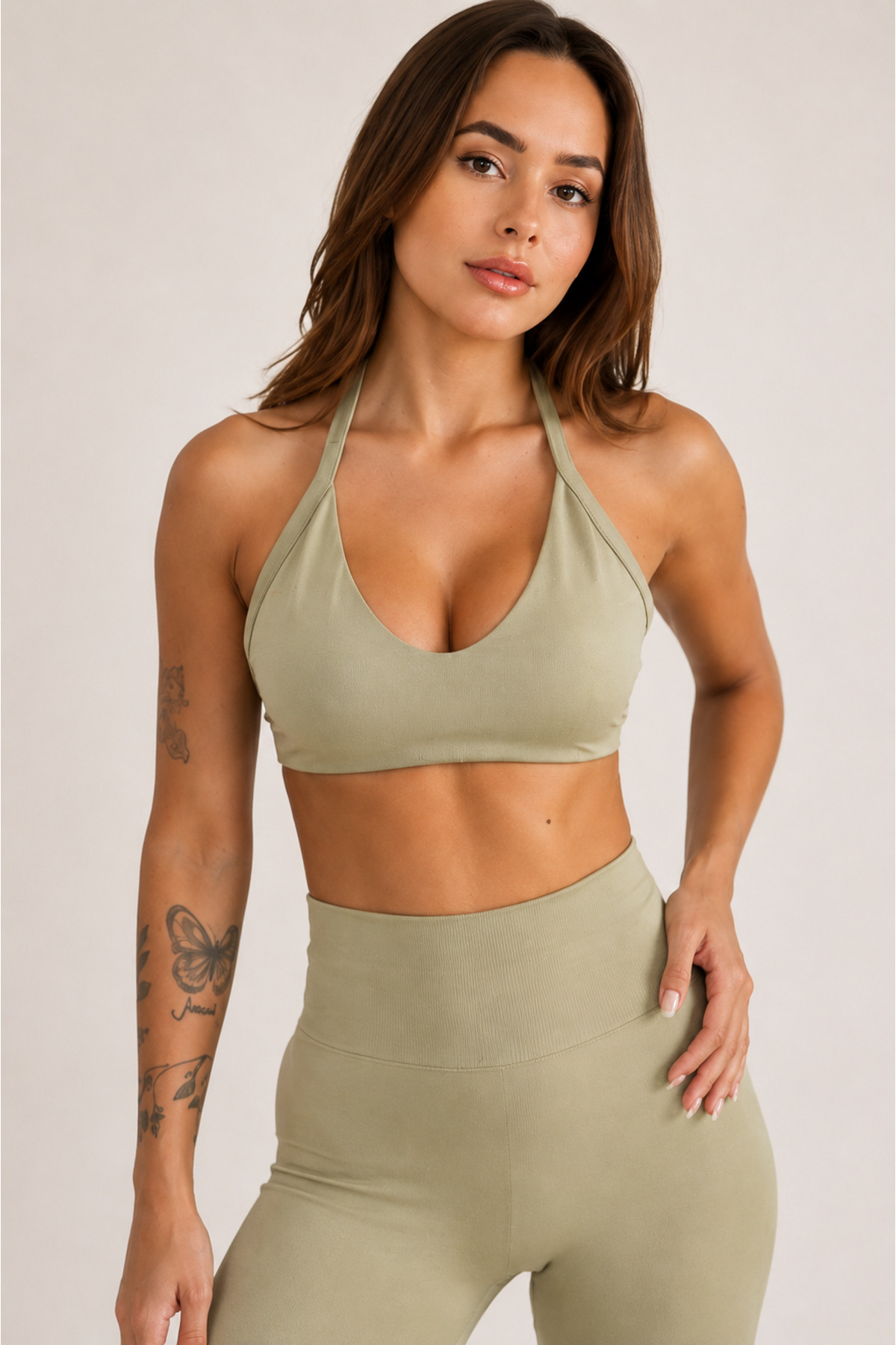 FOREVER MORE Milene Model Kadın Boyundan Geçirmeli Pedli Spor Sütyeni görsel 6