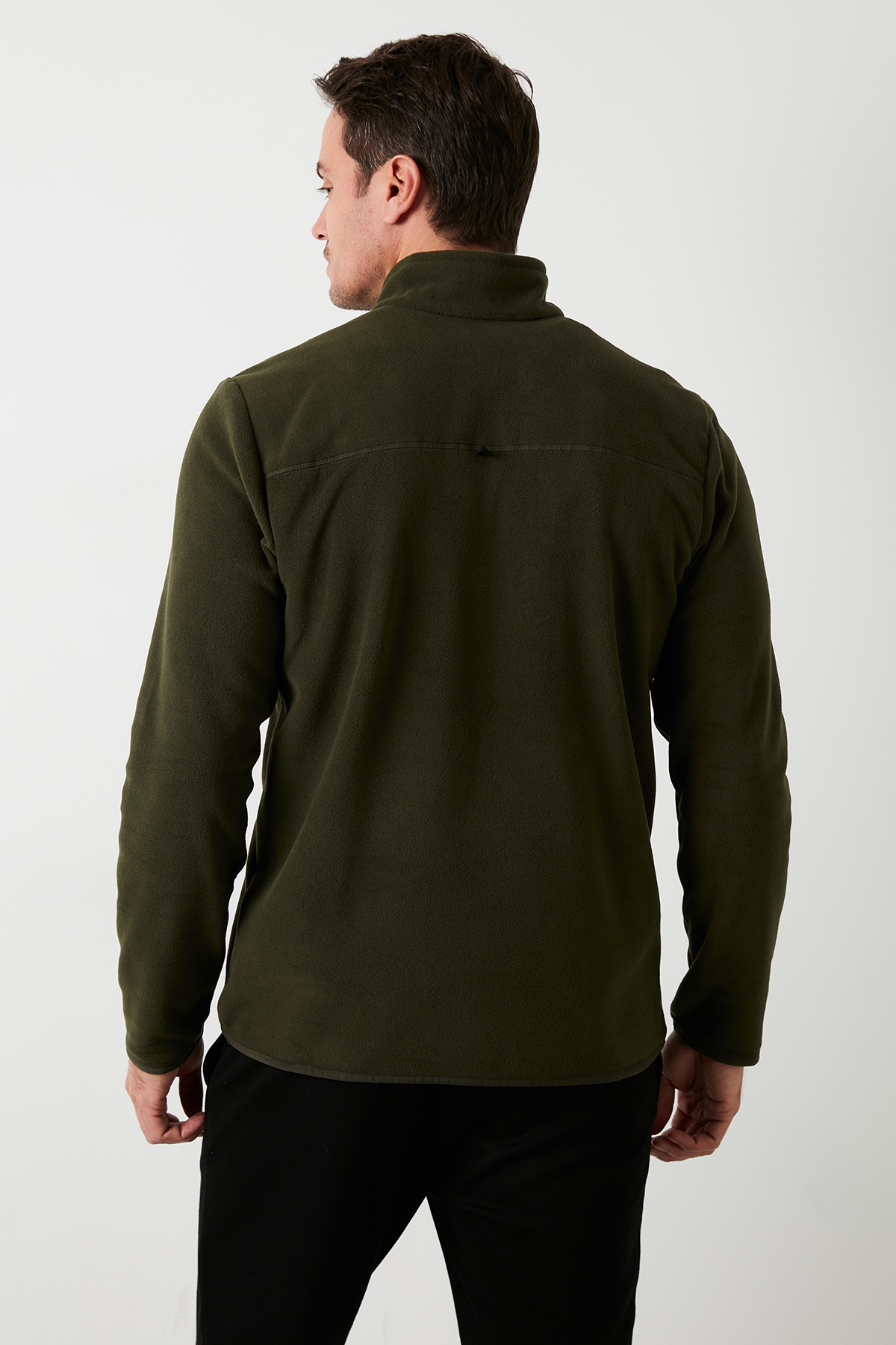 Buratti Slim Fit Anti-Pilling Tüylenme Yapmayan Bato Yaka Soğuk Geçirmez Şardonlu Polar Erkek POLAR görsel 6