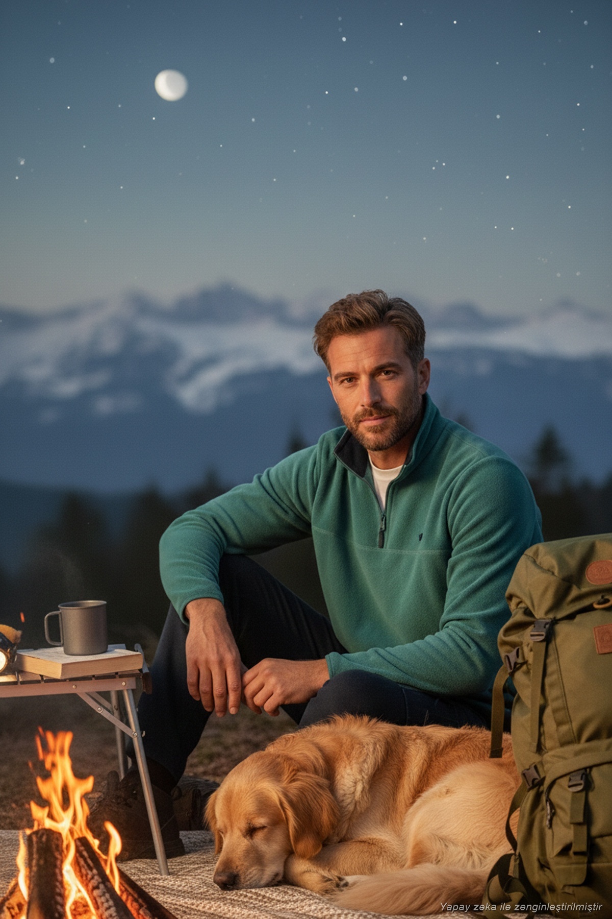 Regular Fit Fermuarlı Dik Yaka Kışlık Şardonlu Erkek Polar 5906001 — سبز