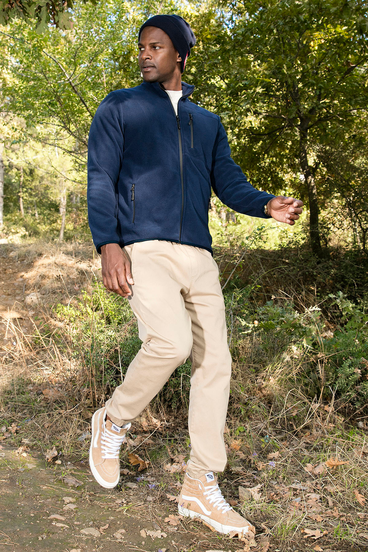 Buratti Slim Fit Fermuarlı Cepli Dik Yaka Soğuk Geçirmez Polar Hırka Erkek HIRKA 5906028 görsel 2