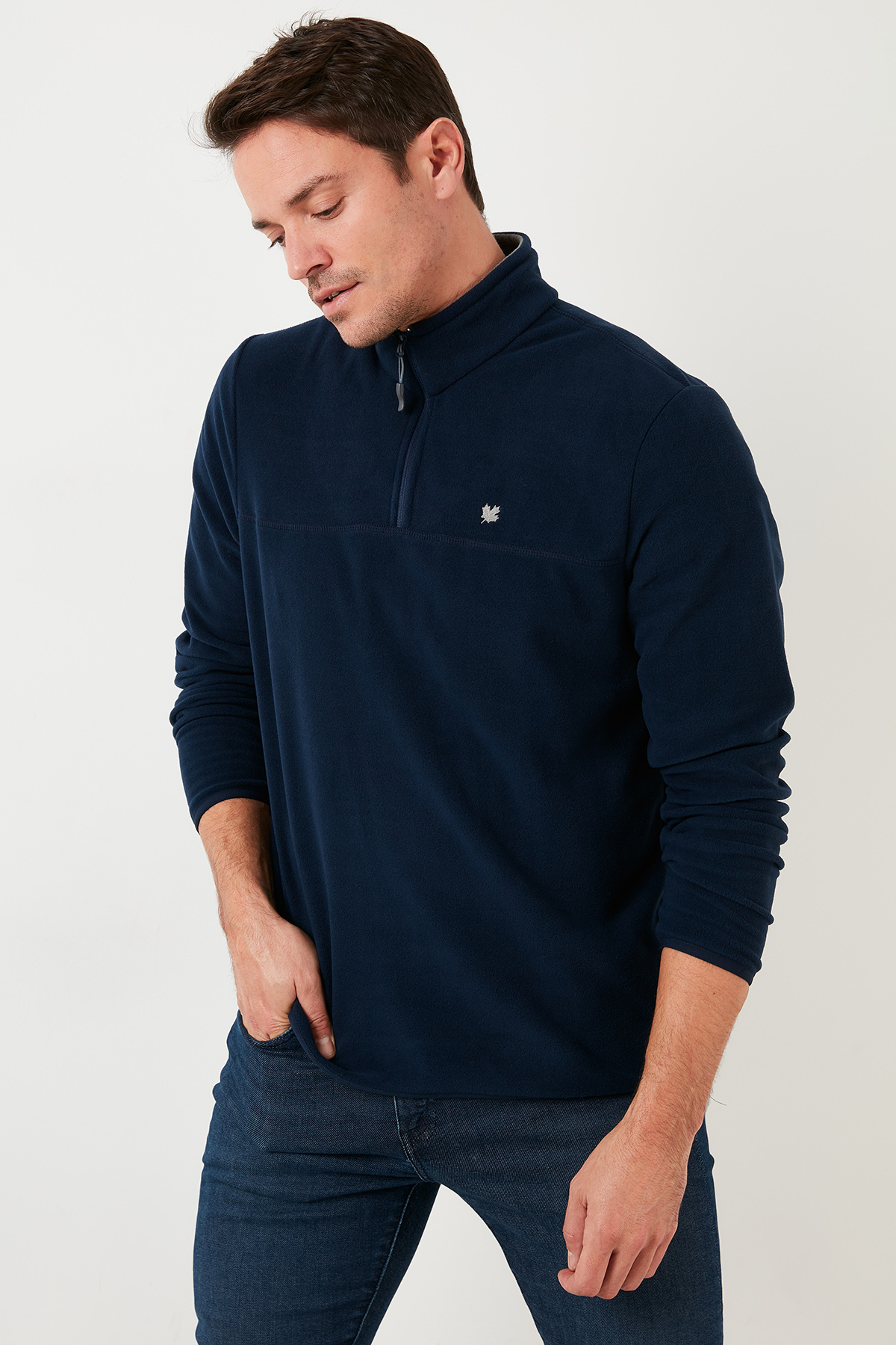 Buratti Slim Fit Anti-Pilling Tüylenme Yapmayan Bato Yaka Soğuk Geçirmez Şardonlu Polar Erkek POLAR görsel 5