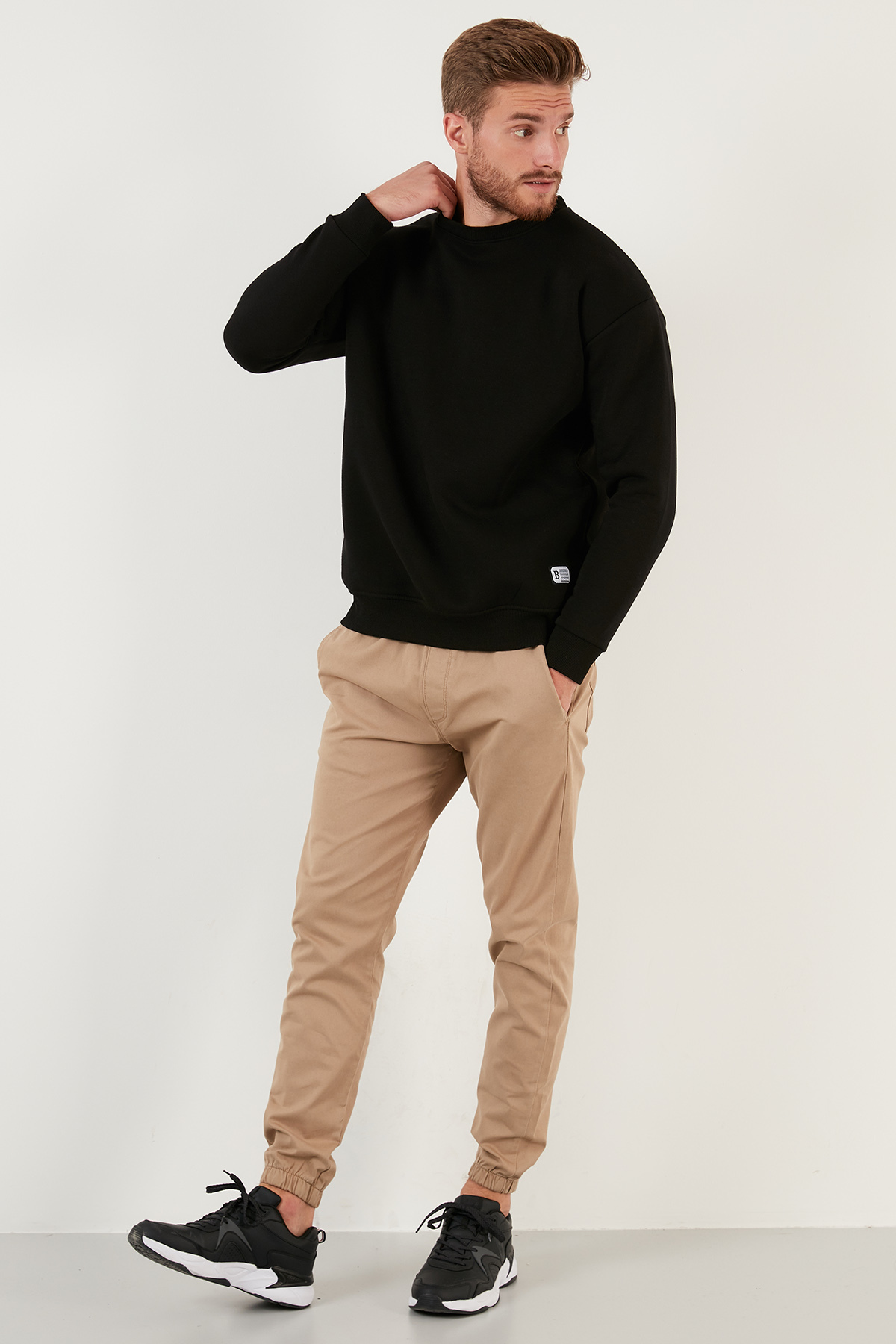 Buratti Regular Fit Bisiklet Yaka Pamuklu İçi Tüylü Yumuşak Şardonlu Sweat Erkek SWEAT 5905255 görsel 4