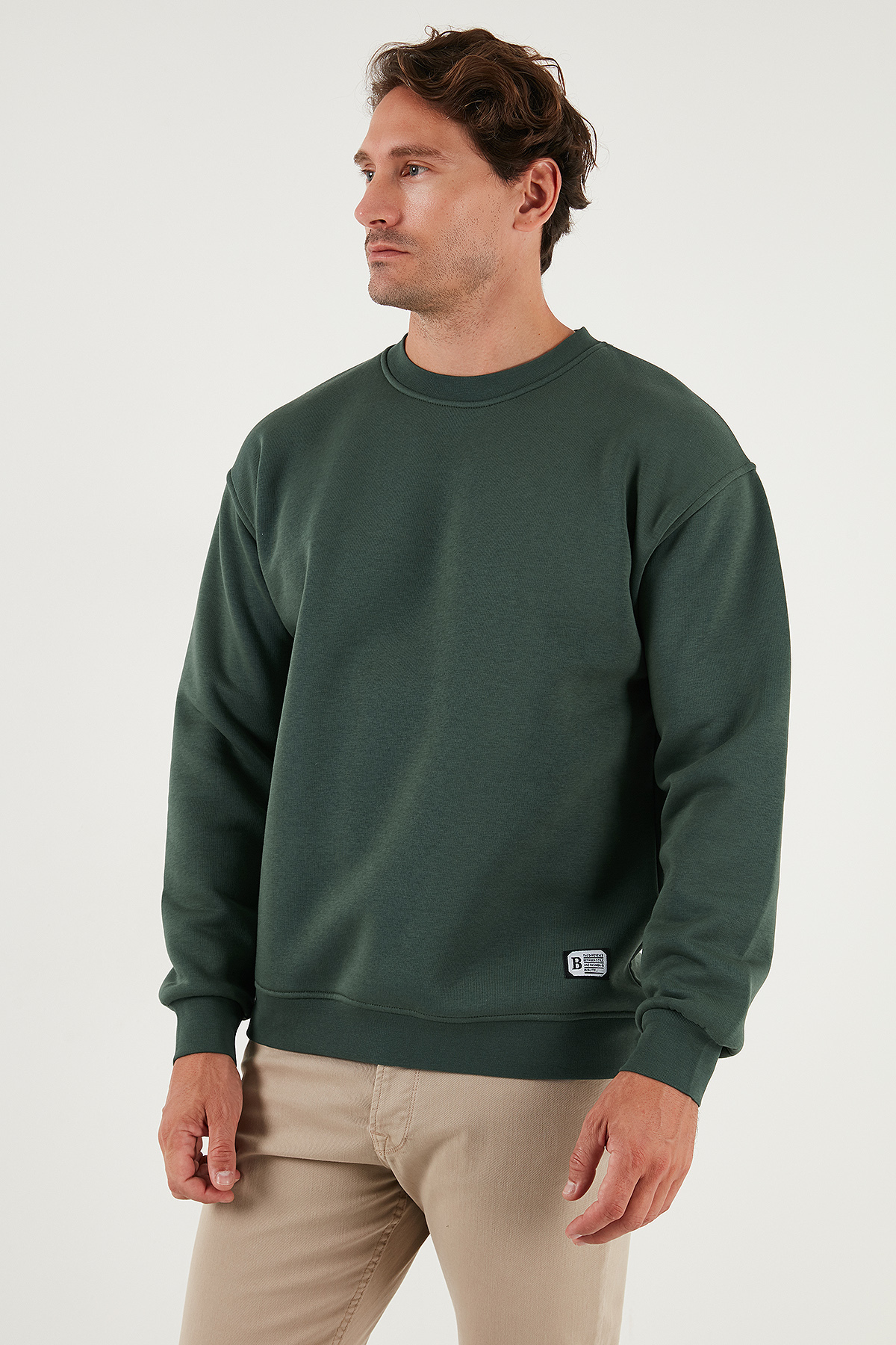 Buratti Regular Fit Bisiklet Yaka Pamuklu İçi Tüylü Yumuşak Şardonlu Sweat Erkek SWEAT 5905255 görsel 4
